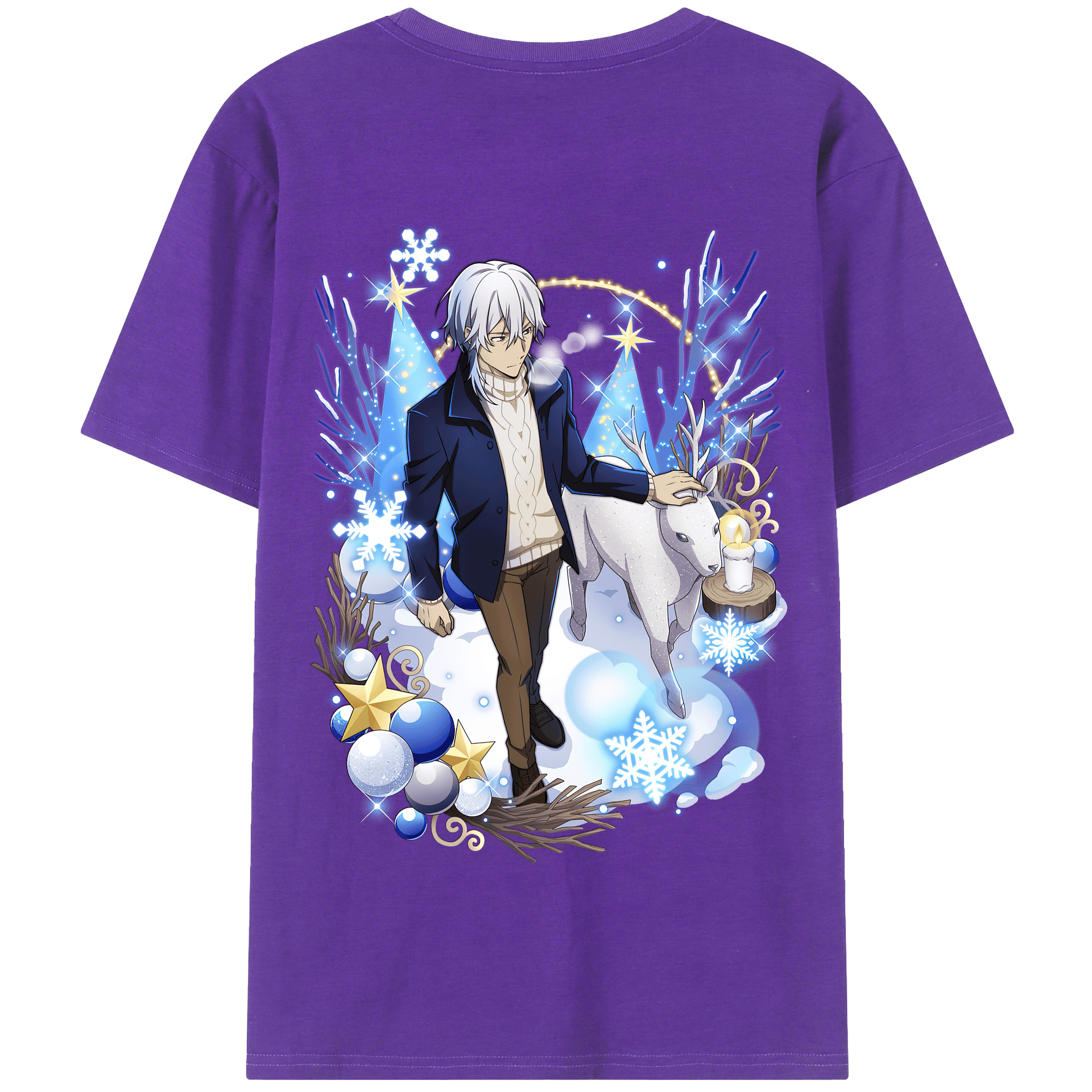 （画像用） 文豪ストレイドッグス Bungo Stray Dogs 綿100％半袖Tシャツ（背面プリント）