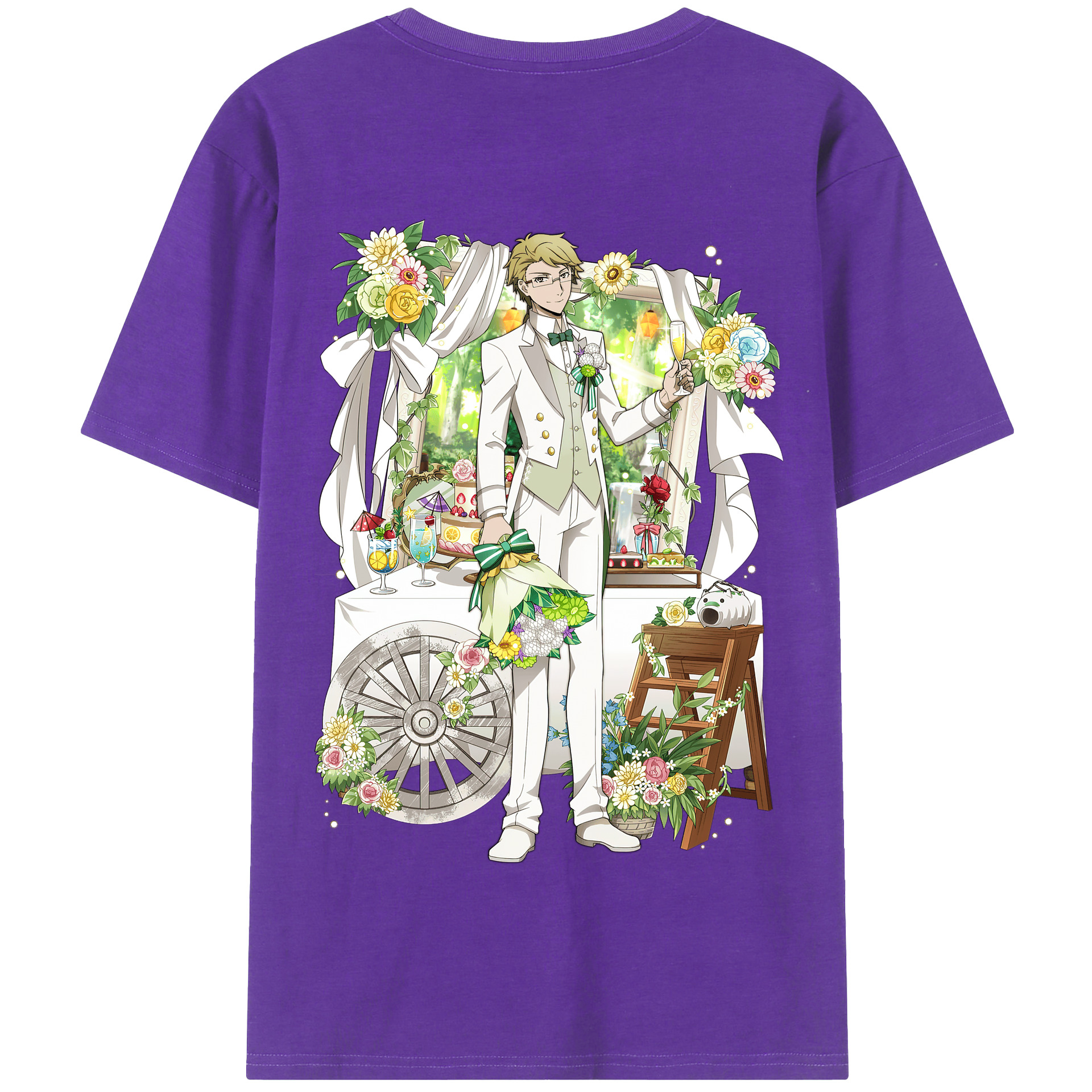 （画像用） 文豪ストレイドッグス Bungo Stray Dogs 綿100％半袖Tシャツ（背面プリント）