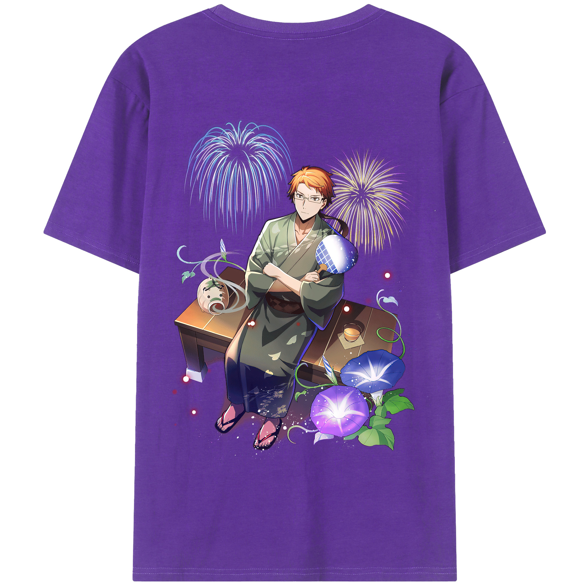 （画像用） 文豪ストレイドッグス Bungo Stray Dogs 綿100％半袖Tシャツ（背面プリント）
