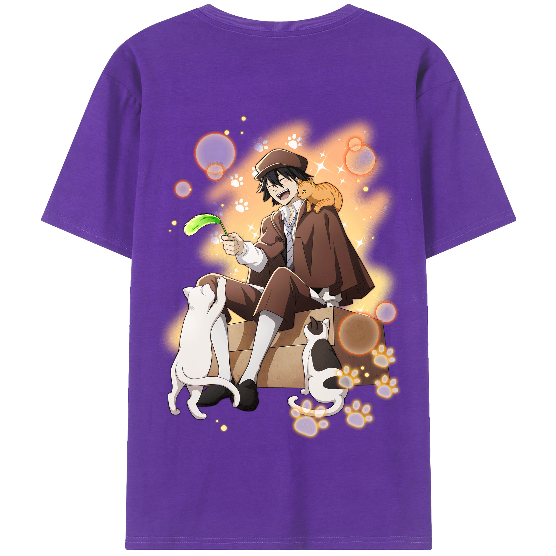 （画像用） 文豪ストレイドッグス Bungo Stray Dogs 綿100％半袖Tシャツ（背面プリント）