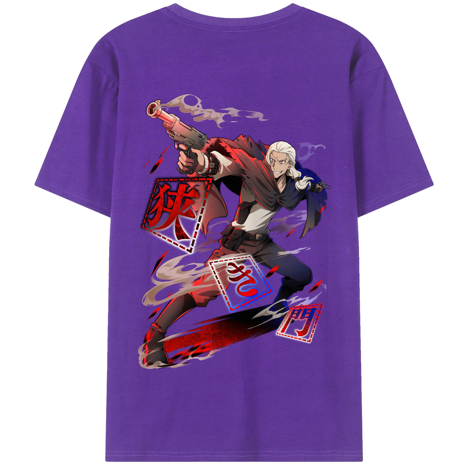 （画像用） 文豪ストレイドッグス Bungo Stray Dogs 綿100％半袖Tシャツ（背面プリント）