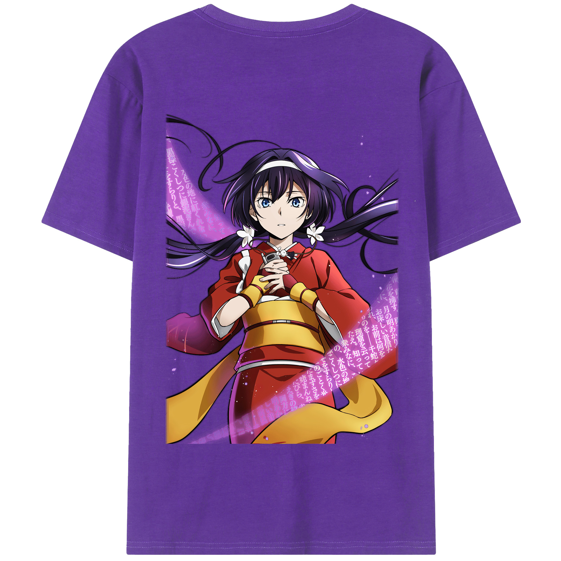 （画像用） 文豪ストレイドッグス Bungo Stray Dogs 綿100％半袖Tシャツ（背面プリント）