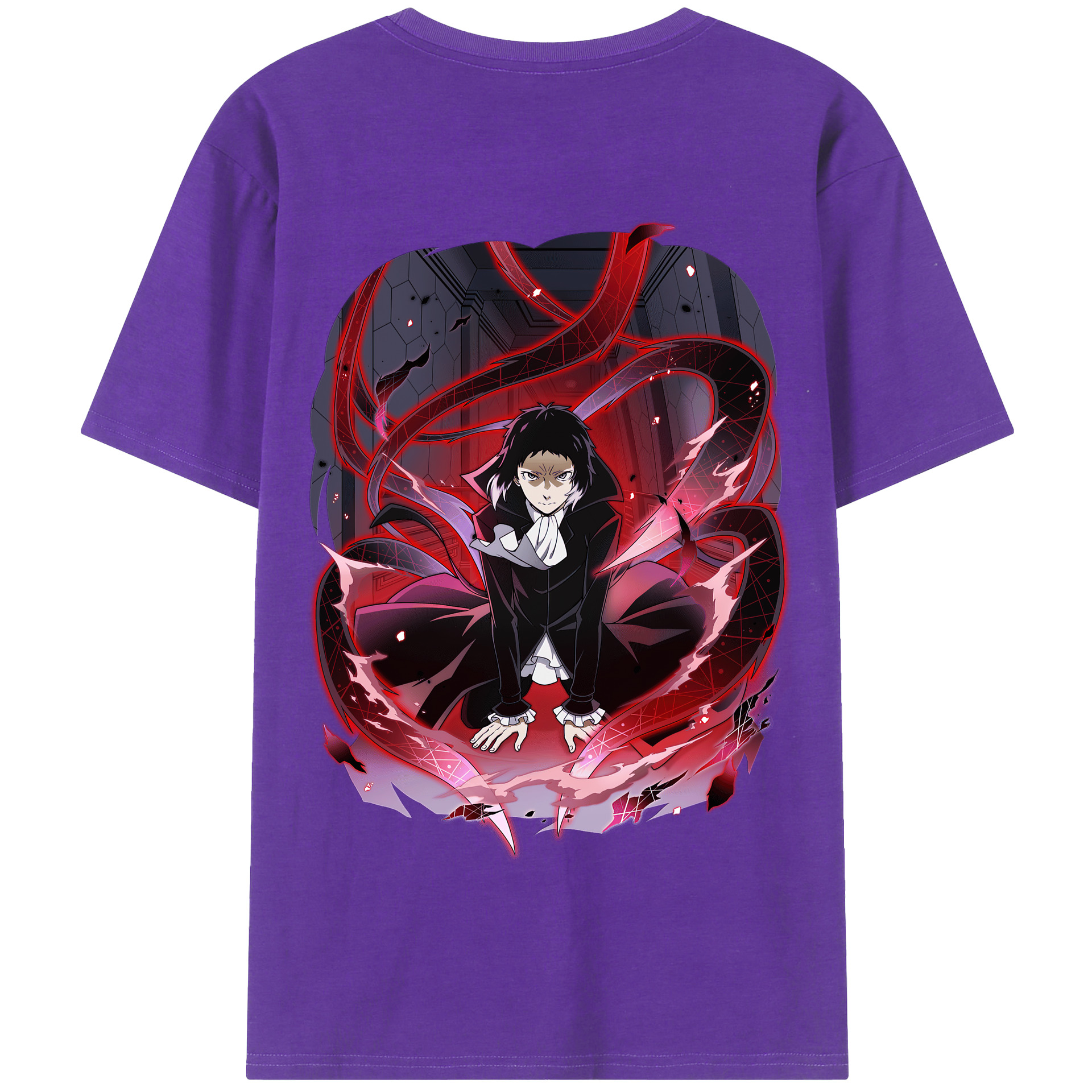 （画像用） 文豪ストレイドッグス Bungo Stray Dogs 綿100％半袖Tシャツ（背面プリント）