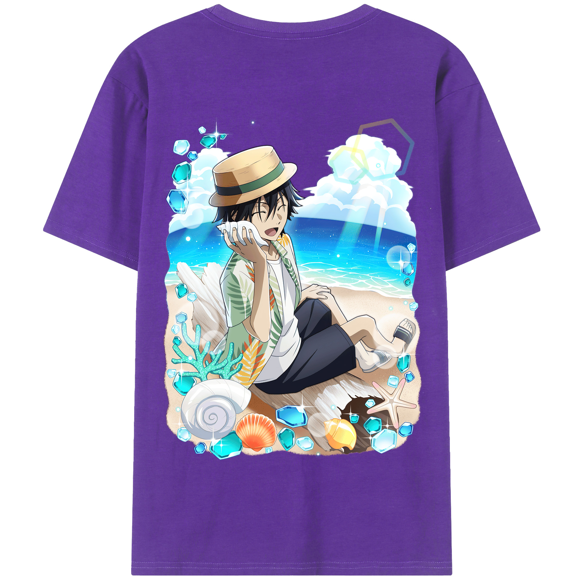 （画像用） 文豪ストレイドッグス Bungo Stray Dogs 綿100％半袖Tシャツ（背面プリント）