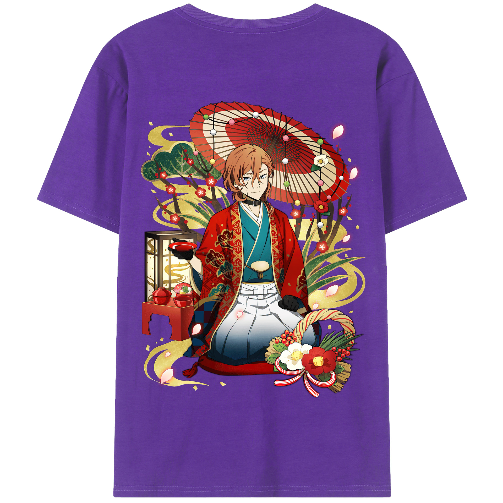 （画像用） 文豪ストレイドッグス Bungo Stray Dogs 綿100％半袖Tシャツ（背面プリント）
