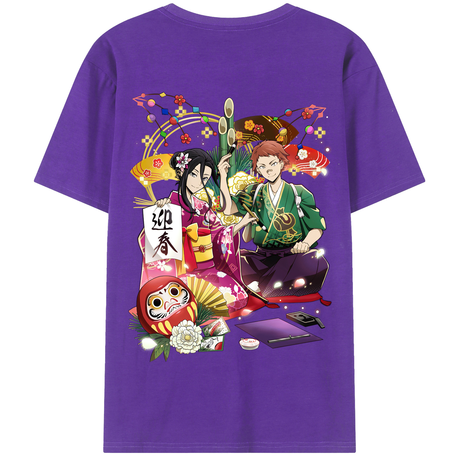（画像用） 文豪ストレイドッグス Bungo Stray Dogs 綿100％半袖Tシャツ（背面プリント）