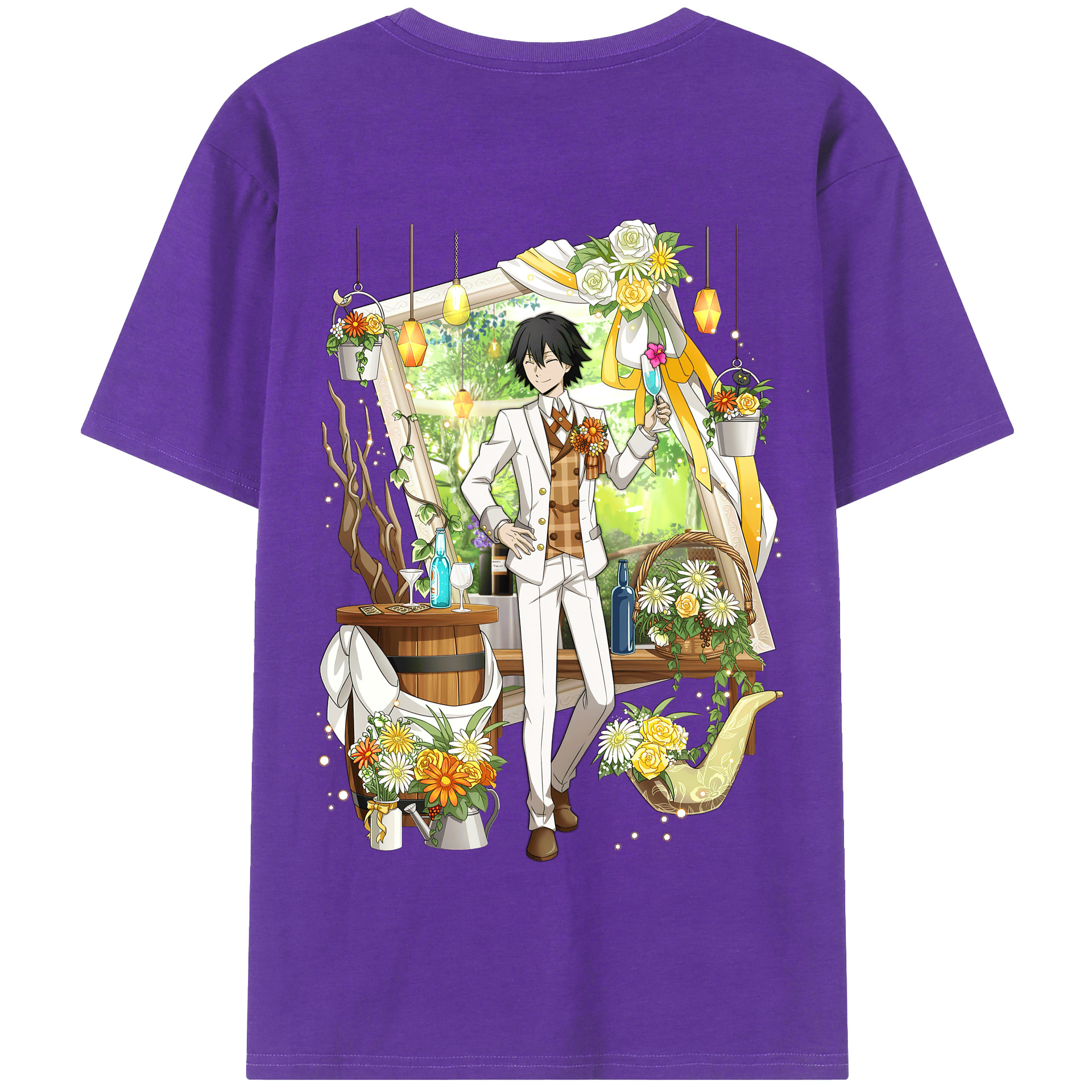 （画像用） 文豪ストレイドッグス Bungo Stray Dogs 綿100％半袖Tシャツ（背面プリント）