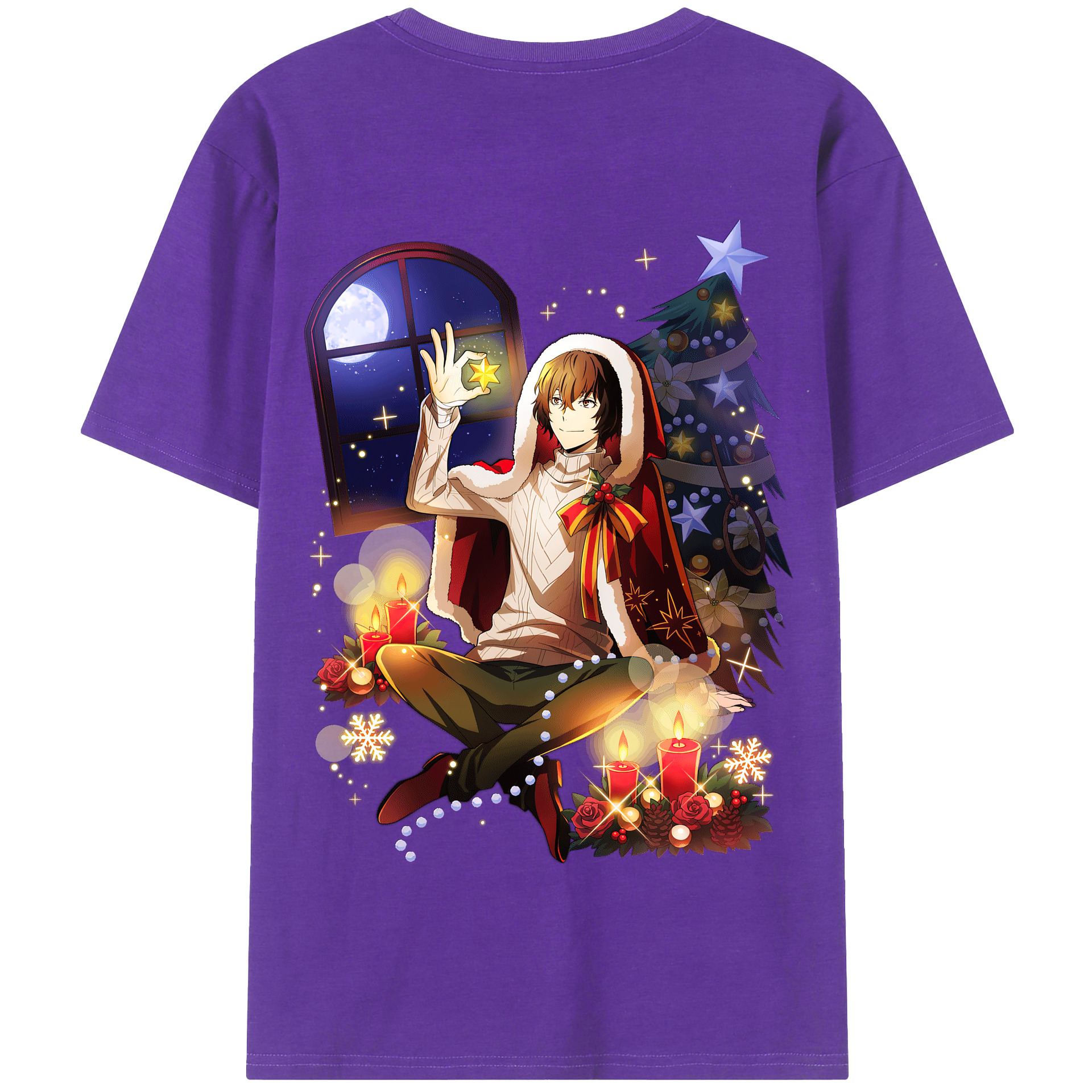 （画像用） 文豪ストレイドッグス Bungo Stray Dogs 綿100％半袖Tシャツ（背面プリント）