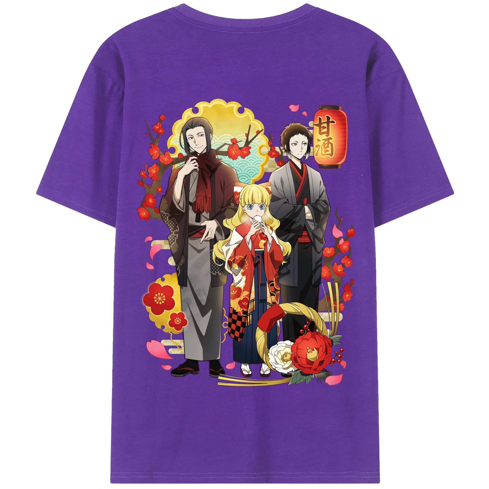 （画像用） 文豪ストレイドッグス Bungo Stray Dogs 綿100％半袖Tシャツ（背面プリント）