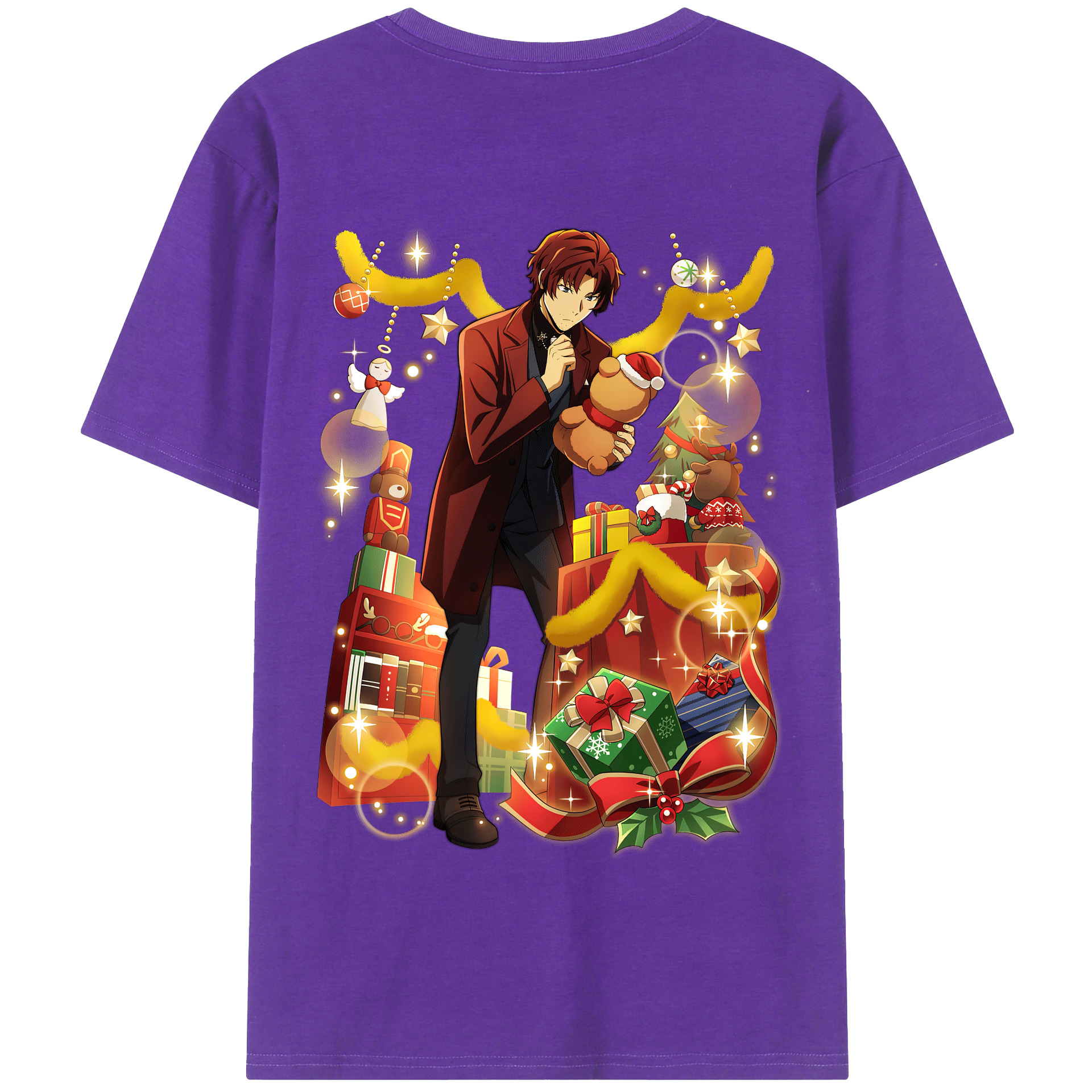 （画像用） 文豪ストレイドッグス Bungo Stray Dogs 綿100％半袖Tシャツ（背面プリント）