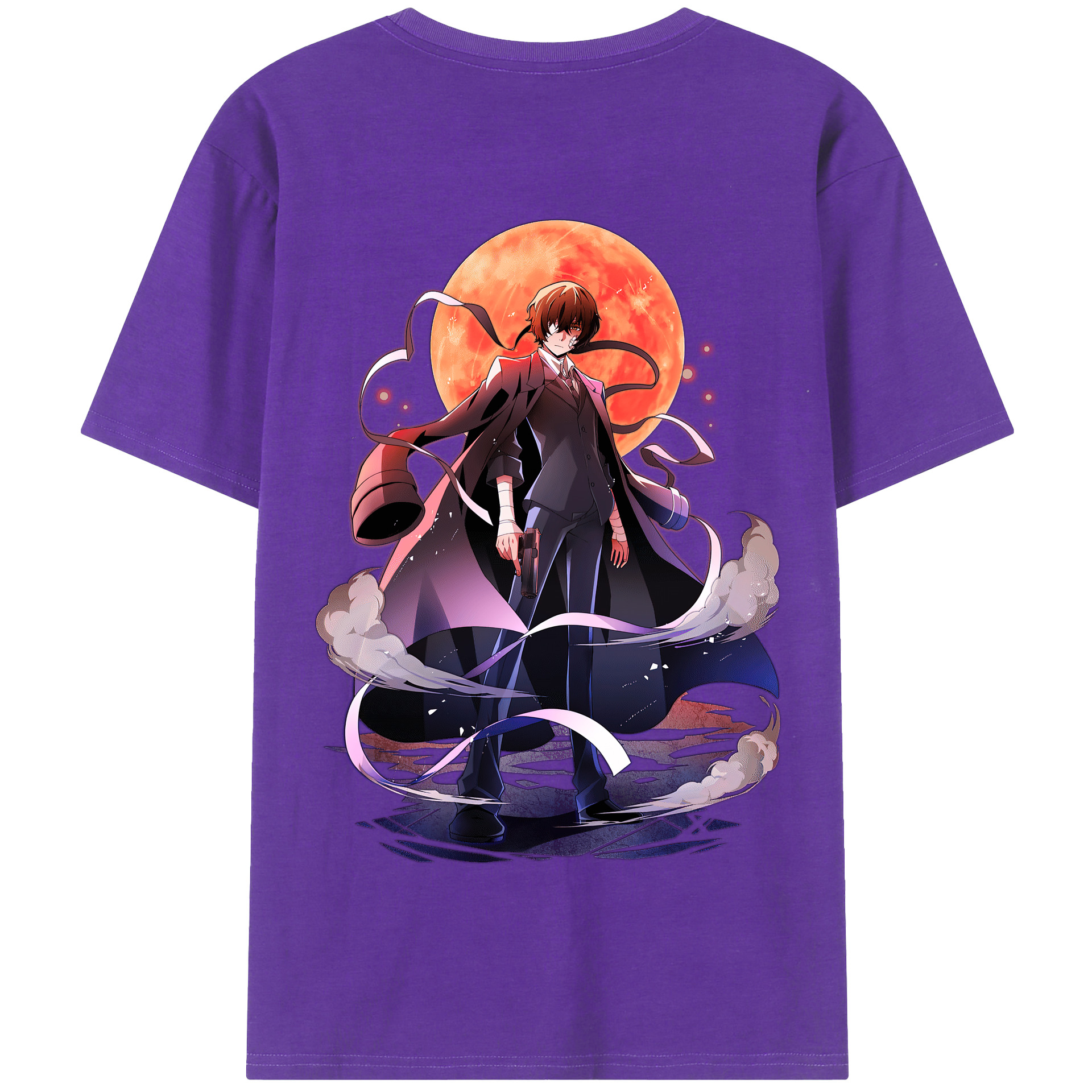 （画像用） 文豪ストレイドッグス Bungo Stray Dogs 綿100％半袖Tシャツ（背面プリント）