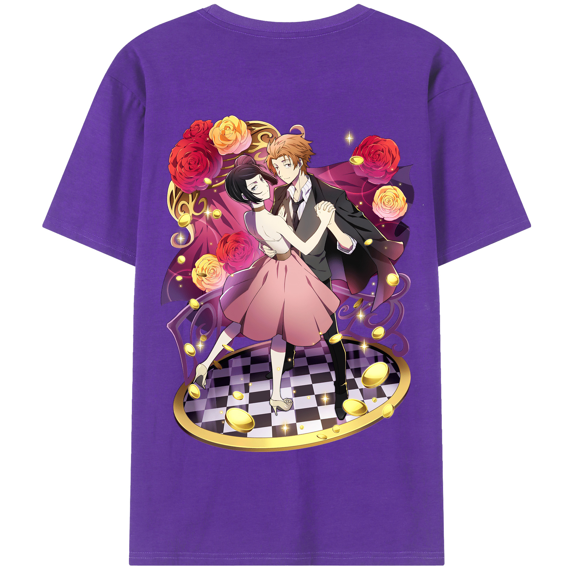 （画像用） 文豪ストレイドッグス Bungo Stray Dogs 綿100％半袖Tシャツ（背面プリント）