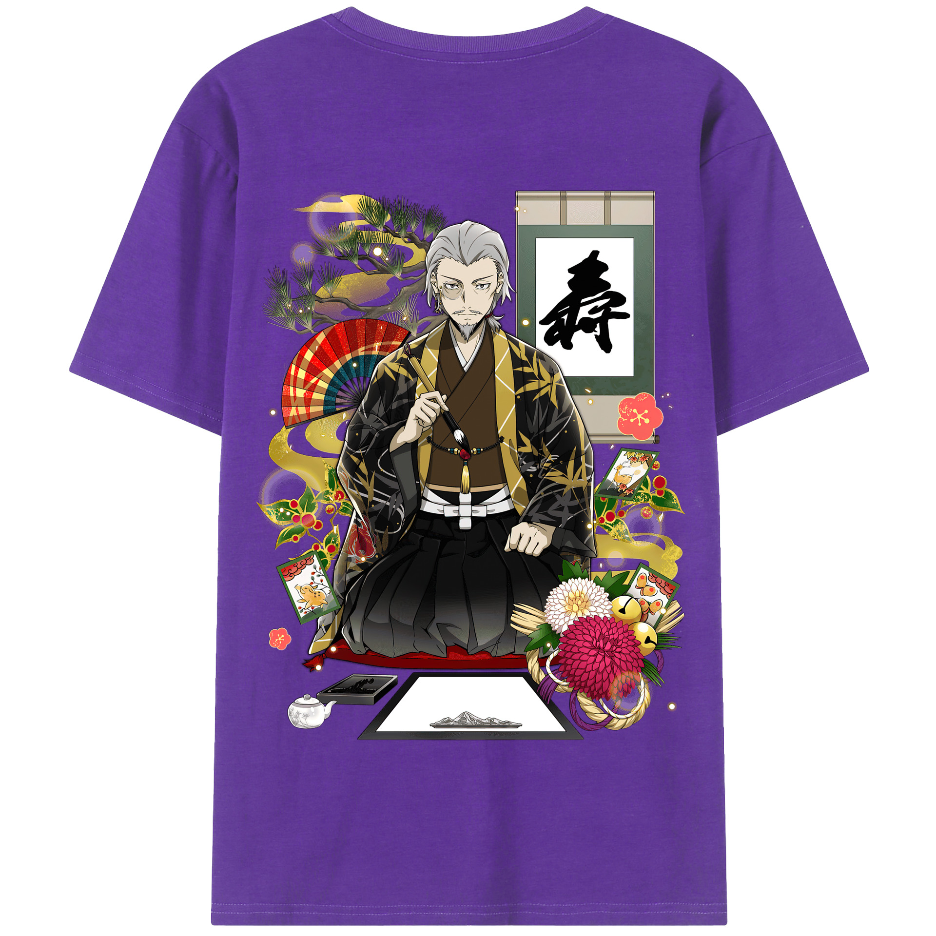 （画像用） 文豪ストレイドッグス Bungo Stray Dogs 綿100％半袖Tシャツ（背面プリント）
