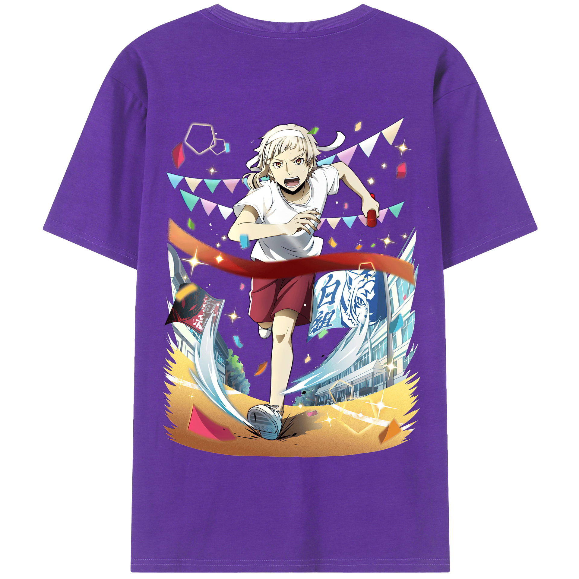 （画像用） 文豪ストレイドッグス Bungo Stray Dogs 綿100％半袖Tシャツ（背面プリント）