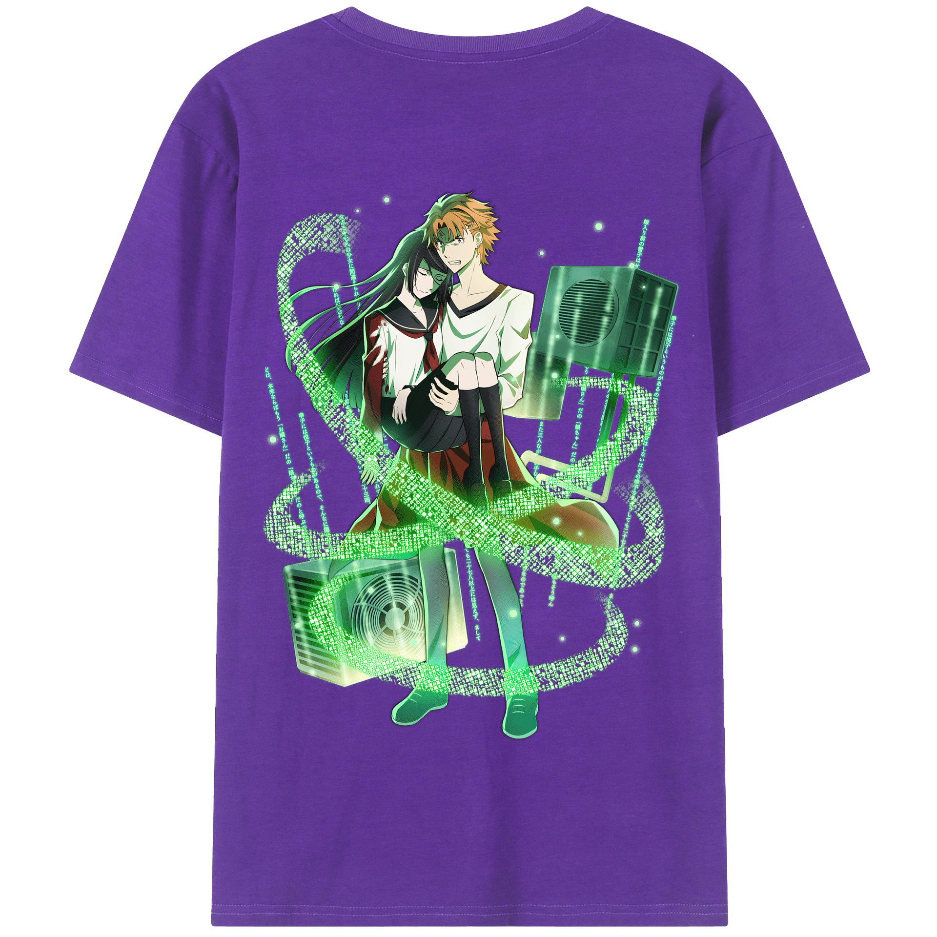 （画像用） 文豪ストレイドッグス Bungo Stray Dogs 綿100％半袖Tシャツ（背面プリント）