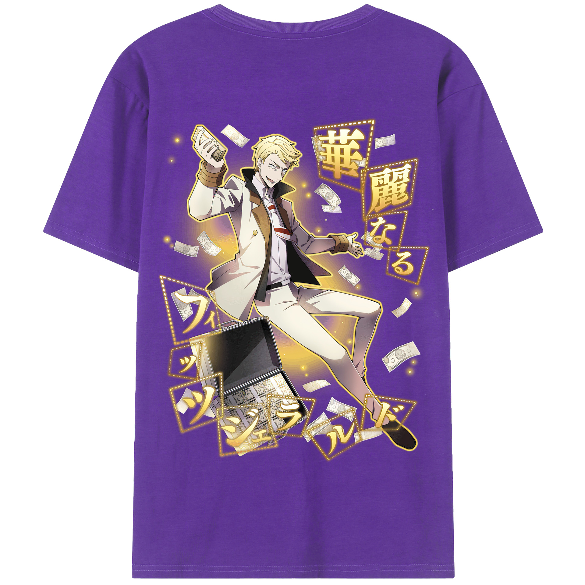 （画像用） 文豪ストレイドッグス Bungo Stray Dogs 綿100％半袖Tシャツ（背面プリント）