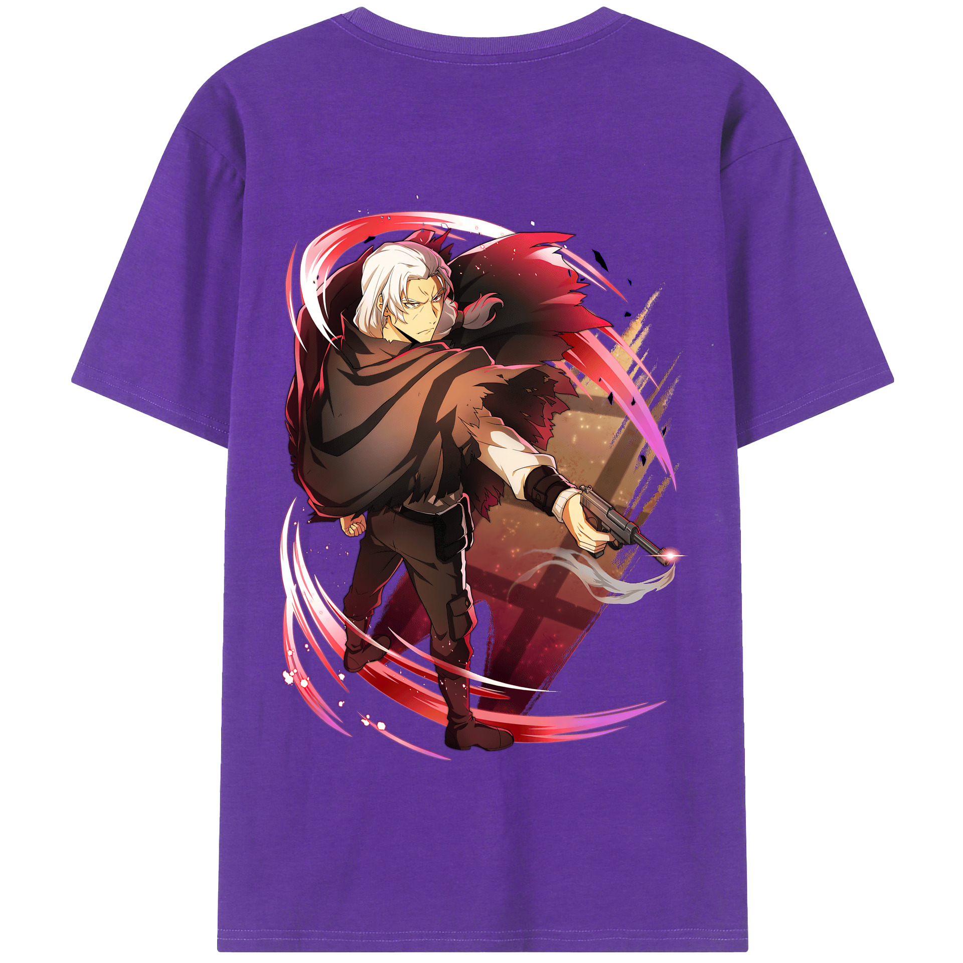 （画像用） 文豪ストレイドッグス Bungo Stray Dogs 綿100％半袖Tシャツ（背面プリント）