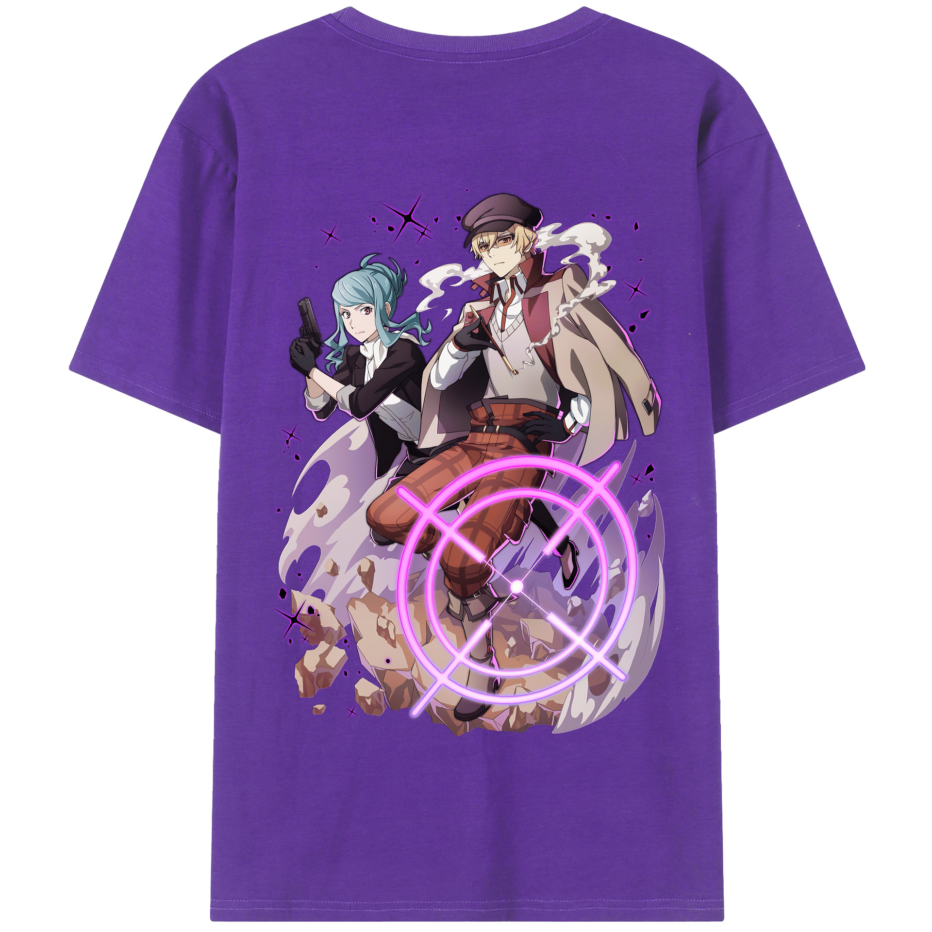 （画像用） 文豪ストレイドッグス Bungo Stray Dogs 綿100％半袖Tシャツ（背面プリント）