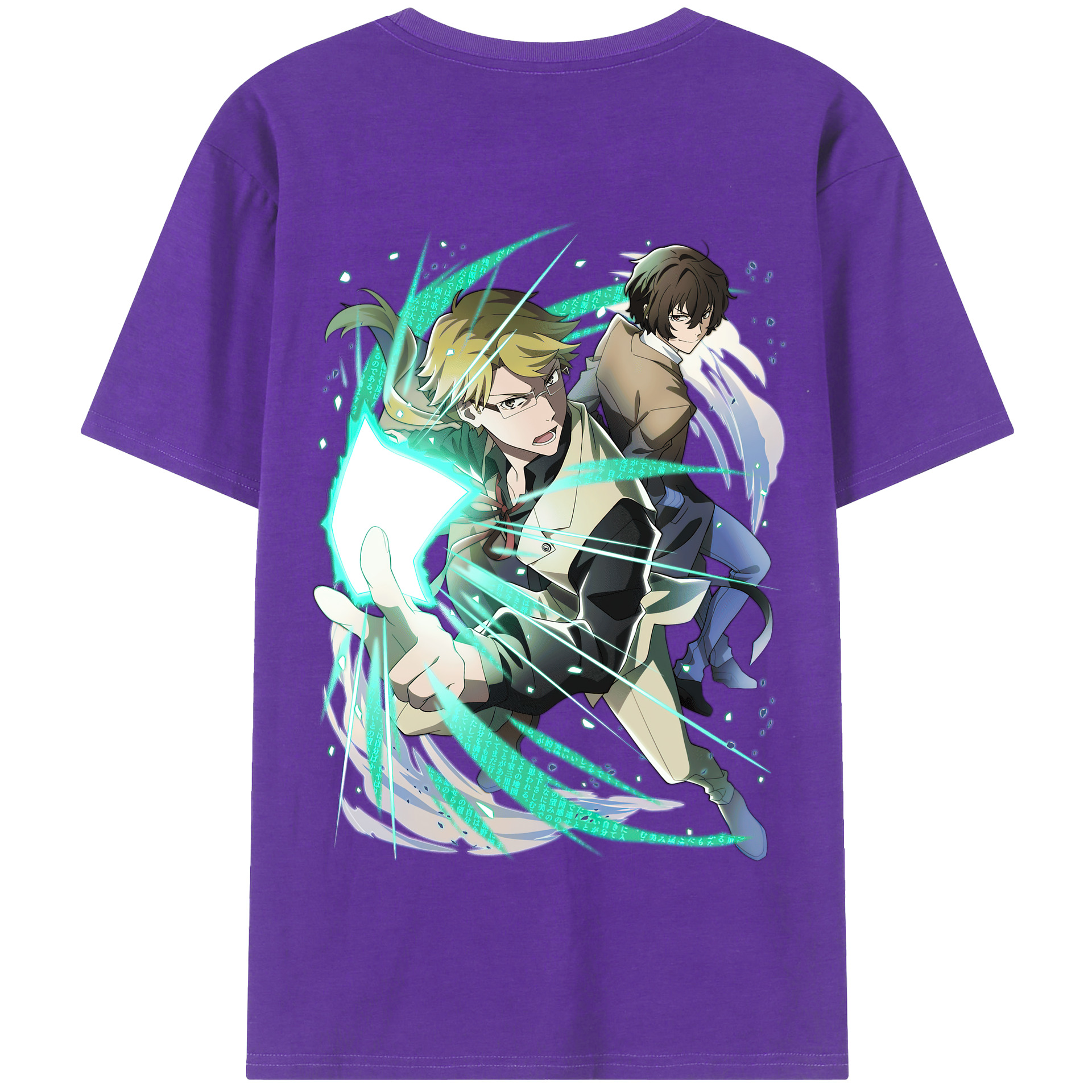 （画像用） 文豪ストレイドッグス Bungo Stray Dogs 綿100％半袖Tシャツ（背面プリント）