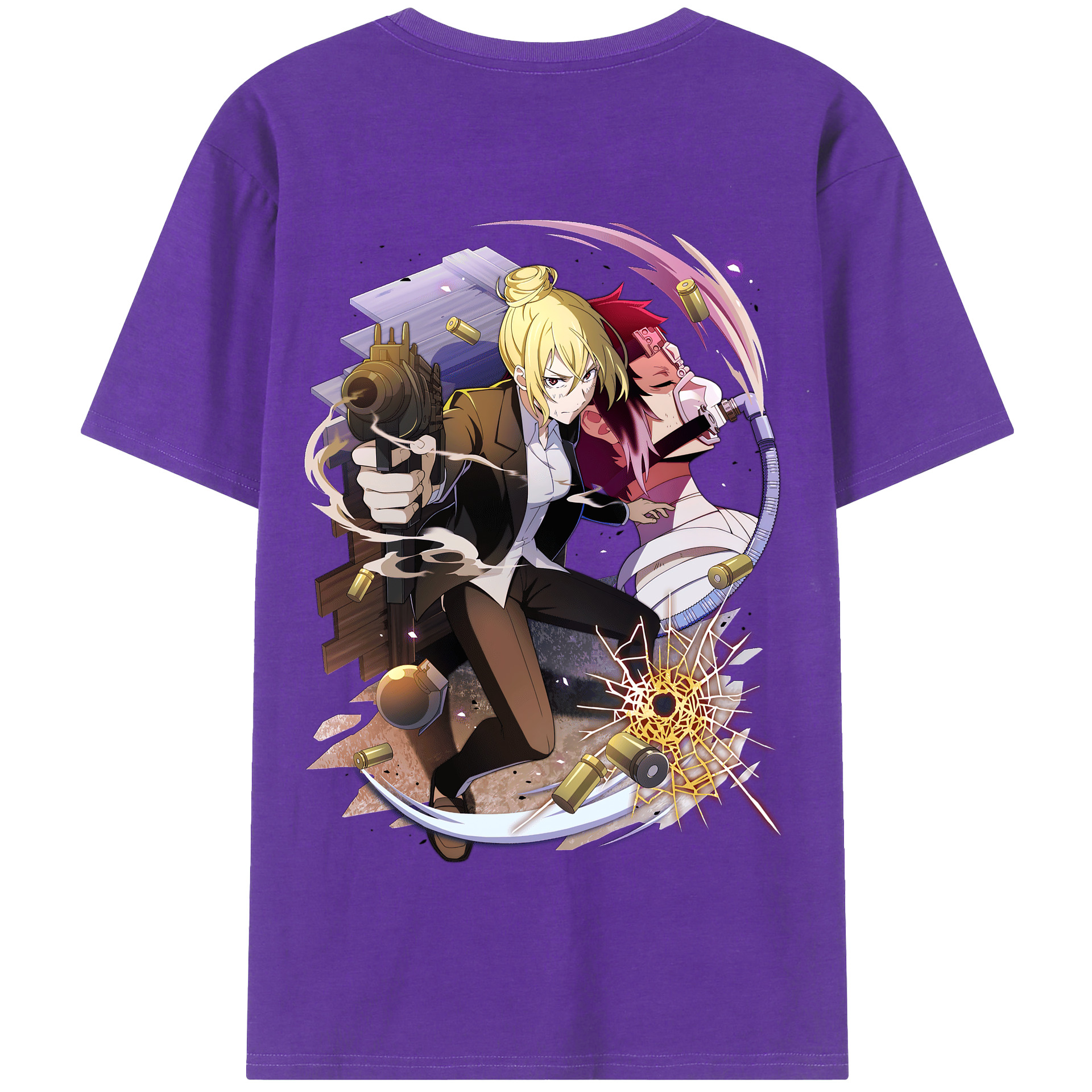 （画像用） 文豪ストレイドッグス Bungo Stray Dogs 綿100％半袖Tシャツ（背面プリント）