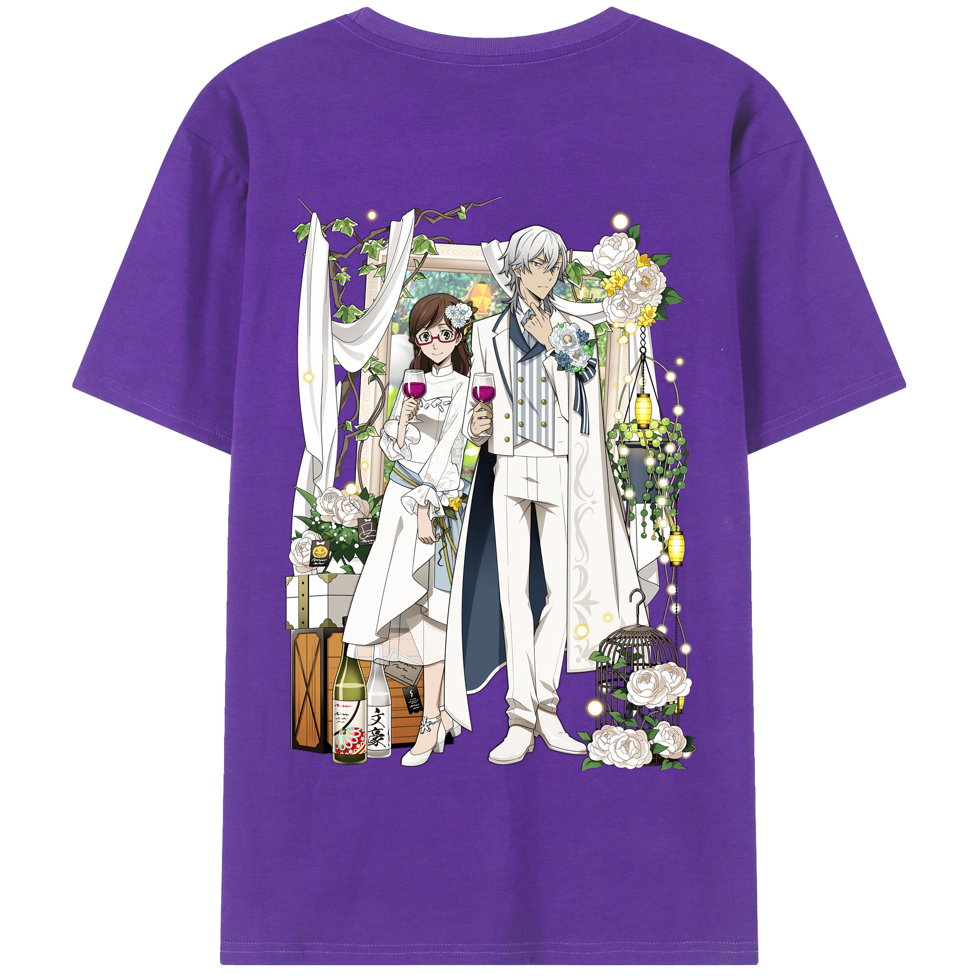 （画像用） 文豪ストレイドッグス Bungo Stray Dogs 綿100％半袖Tシャツ（背面プリント）