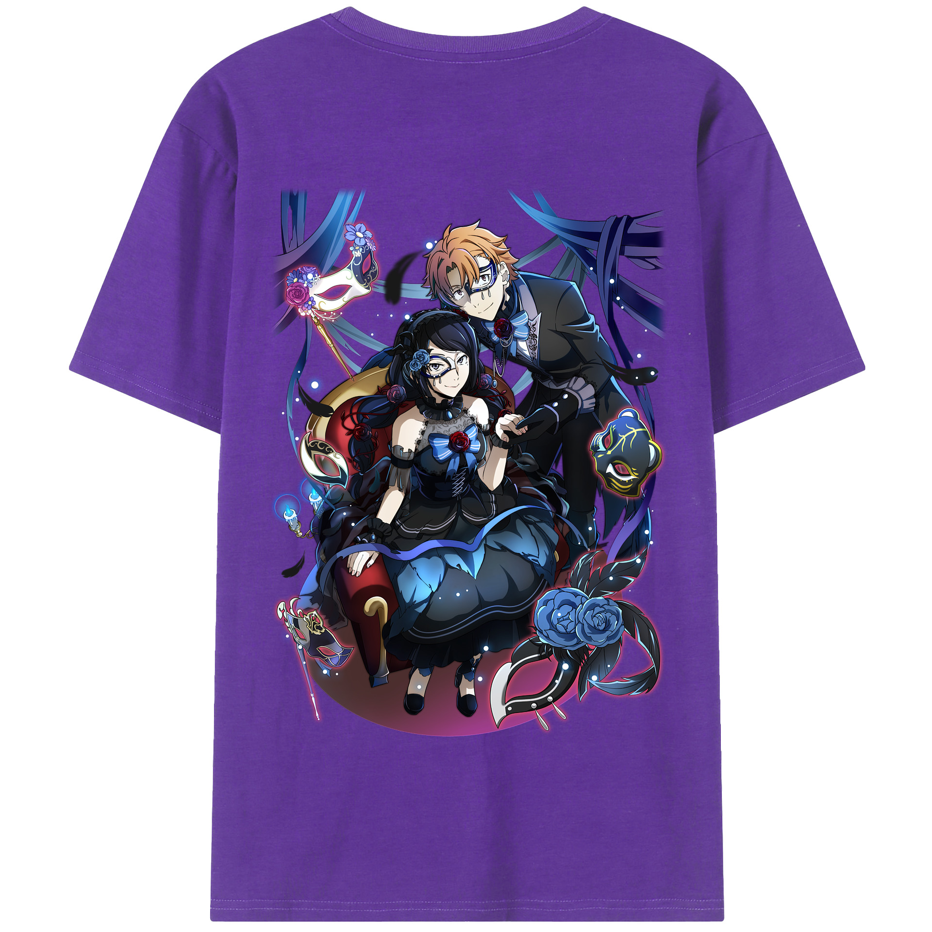 （画像用） 文豪ストレイドッグス Bungo Stray Dogs 綿100％半袖Tシャツ（背面プリント）