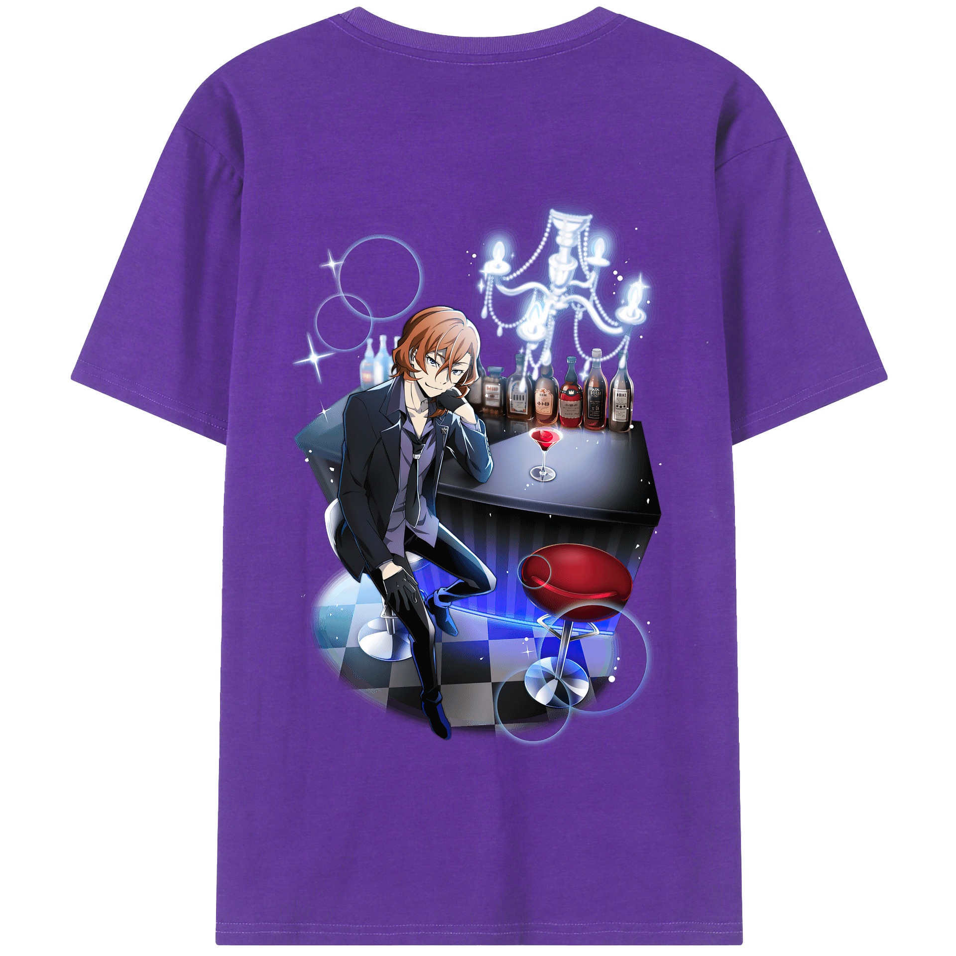 （画像用） 文豪ストレイドッグス Bungo Stray Dogs 綿100％半袖Tシャツ（背面プリント）