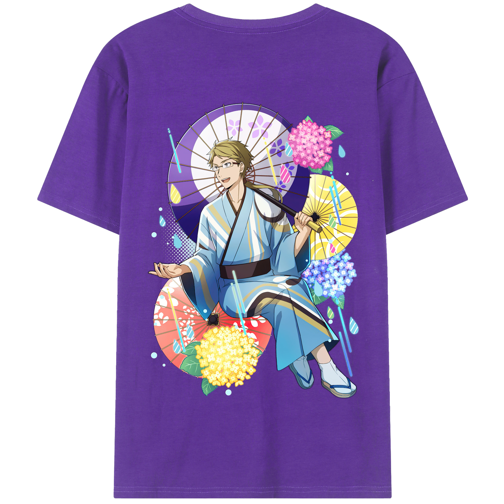 （画像用） 文豪ストレイドッグス Bungo Stray Dogs 綿100％半袖Tシャツ（背面プリント）