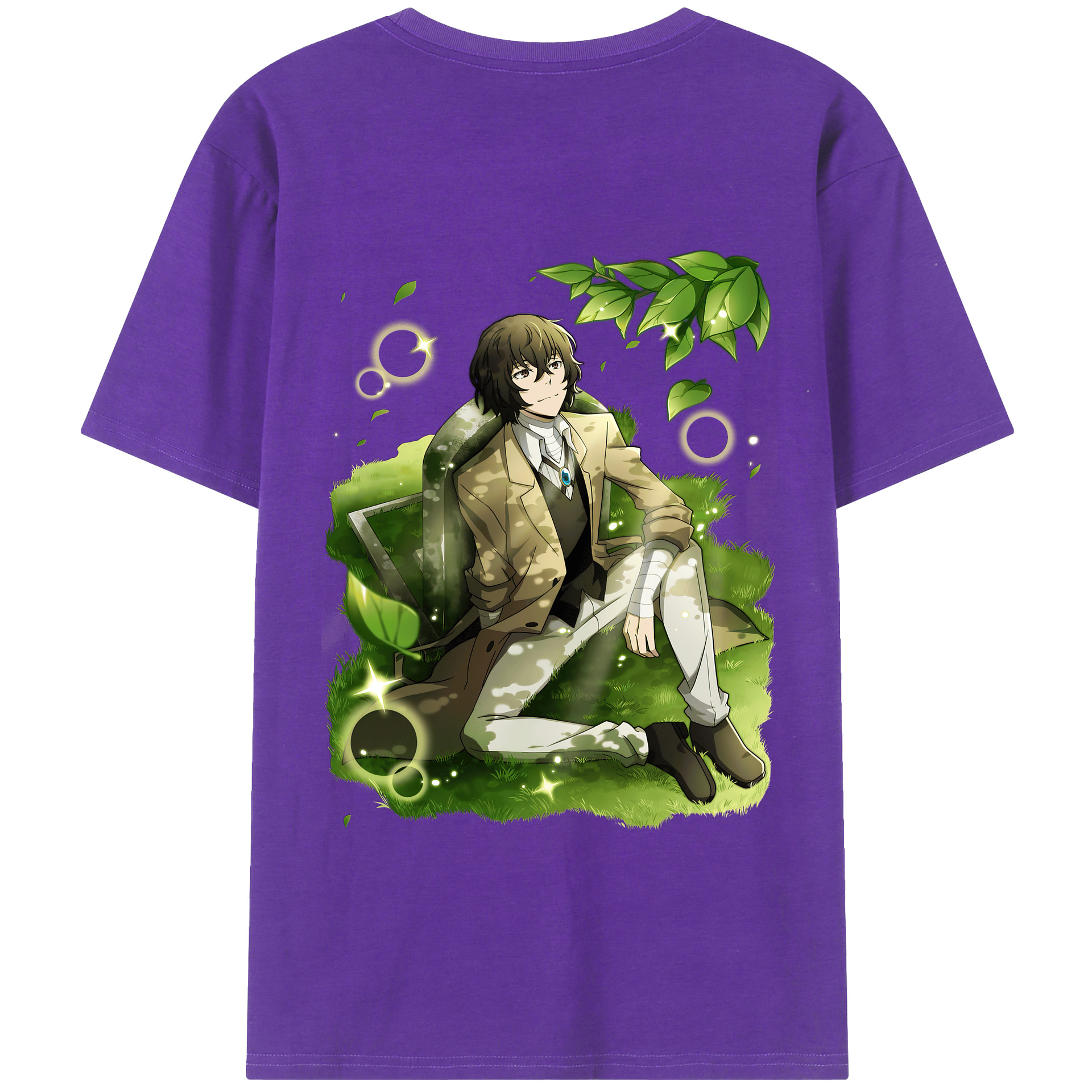 （画像用） 文豪ストレイドッグス Bungo Stray Dogs 綿100％半袖Tシャツ（背面プリント）