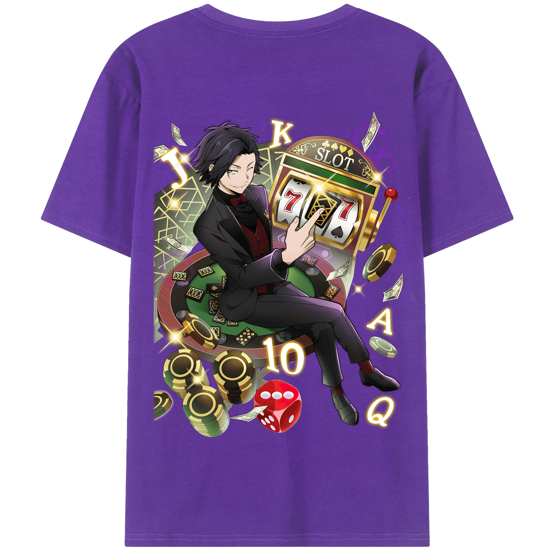 （画像用） 文豪ストレイドッグス Bungo Stray Dogs 綿100％半袖Tシャツ（背面プリント）