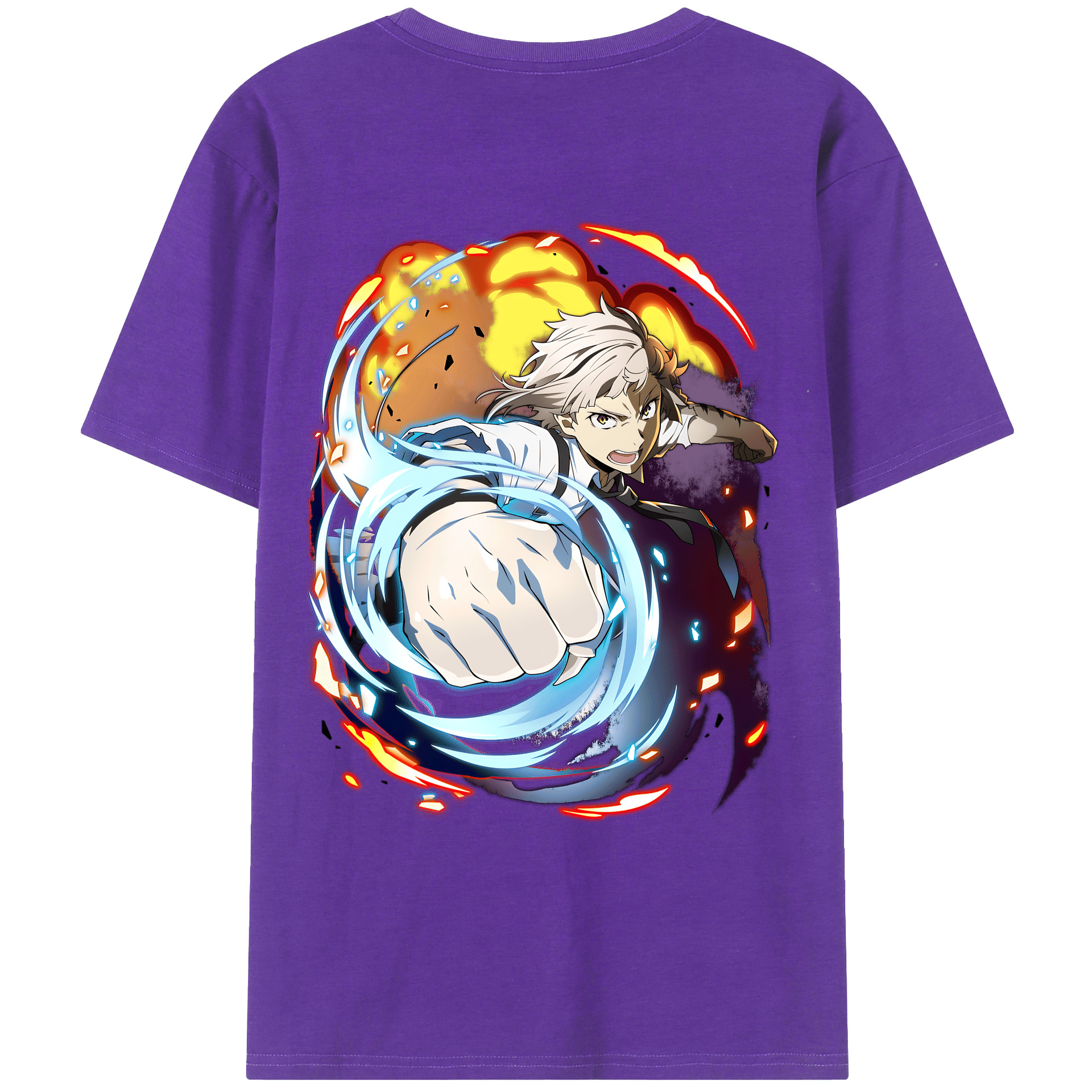 （画像用） 文豪ストレイドッグス Bungo Stray Dogs 綿100％半袖Tシャツ（背面プリント）