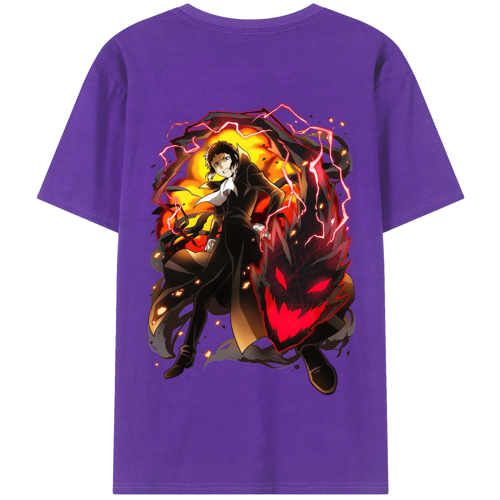 （画像用） 文豪ストレイドッグス Bungo Stray Dogs 綿100％半袖Tシャツ（背面プリント）