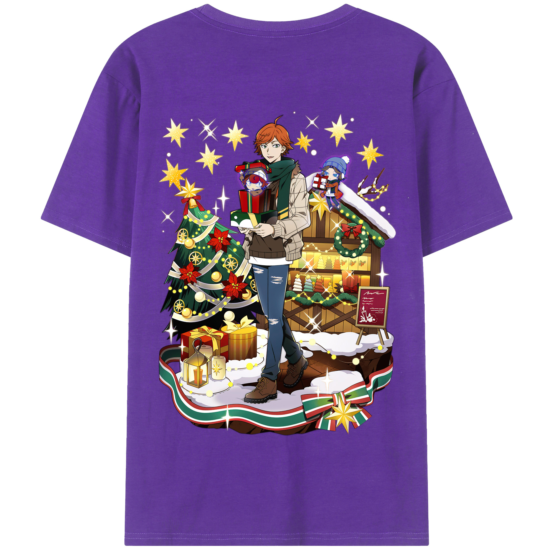 （画像用） 文豪ストレイドッグス Bungo Stray Dogs 綿100％半袖Tシャツ（背面プリント）
