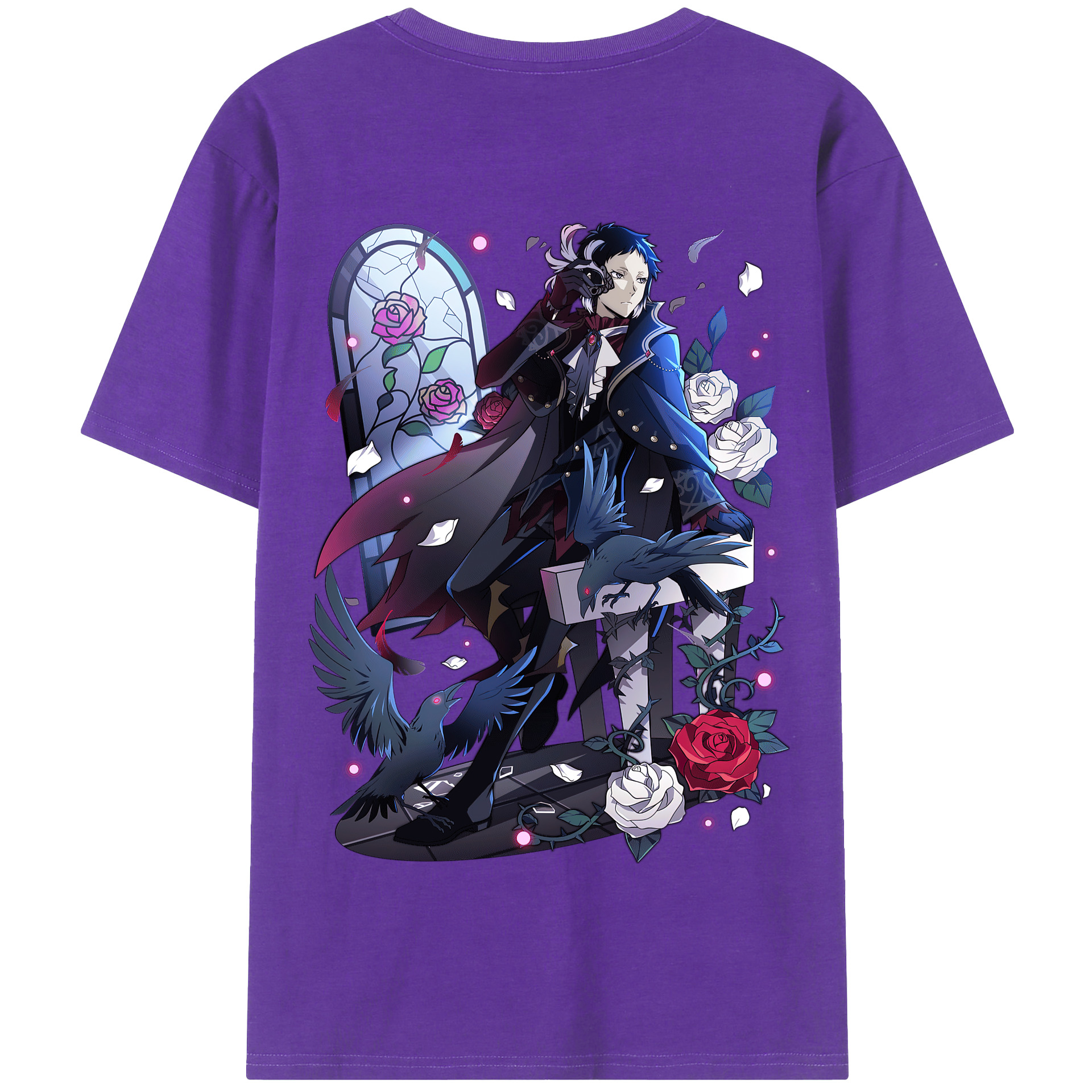 （画像用） 文豪ストレイドッグス Bungo Stray Dogs 綿100％半袖Tシャツ（背面プリント）
