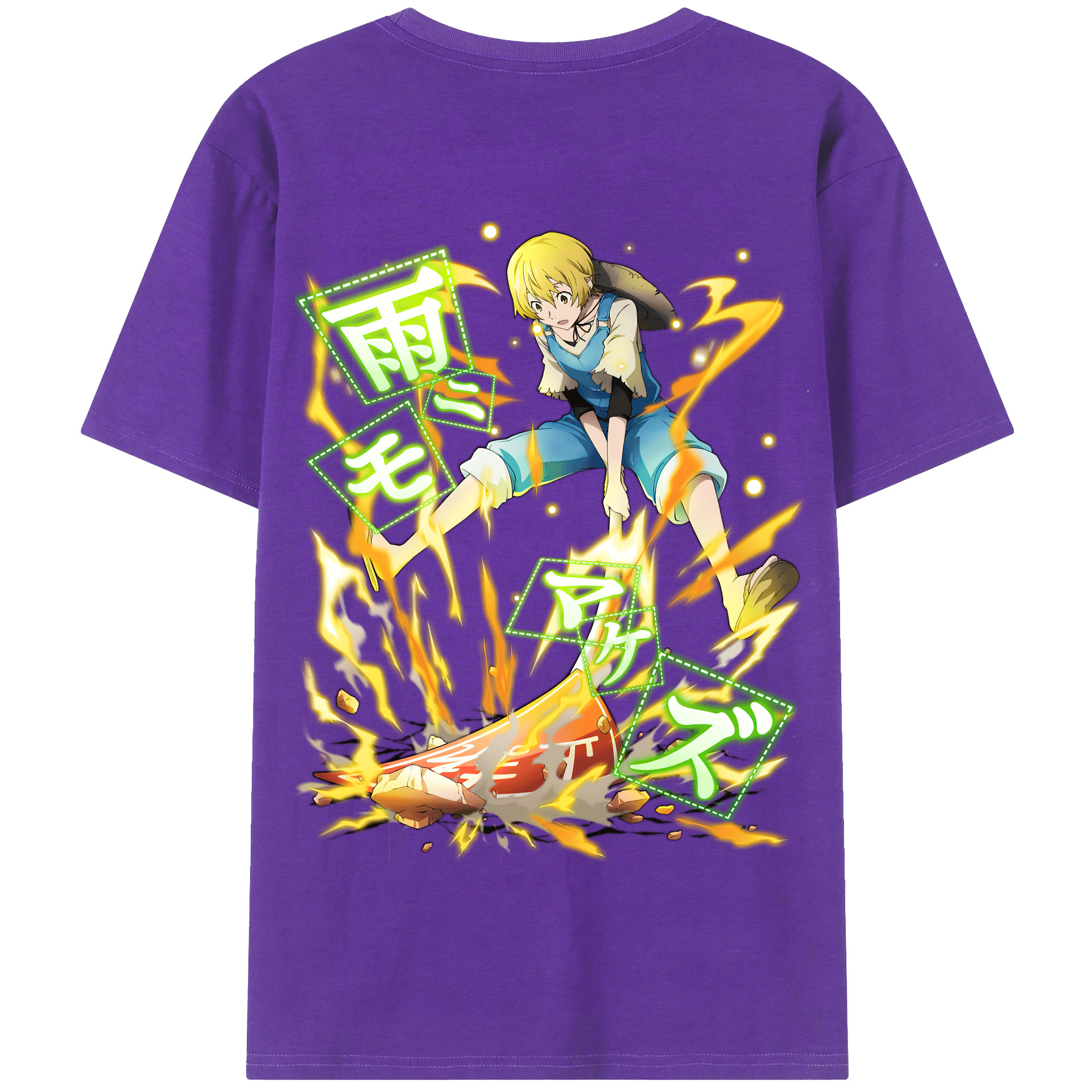 （画像用） 文豪ストレイドッグス Bungo Stray Dogs 綿100％半袖Tシャツ（背面プリント）