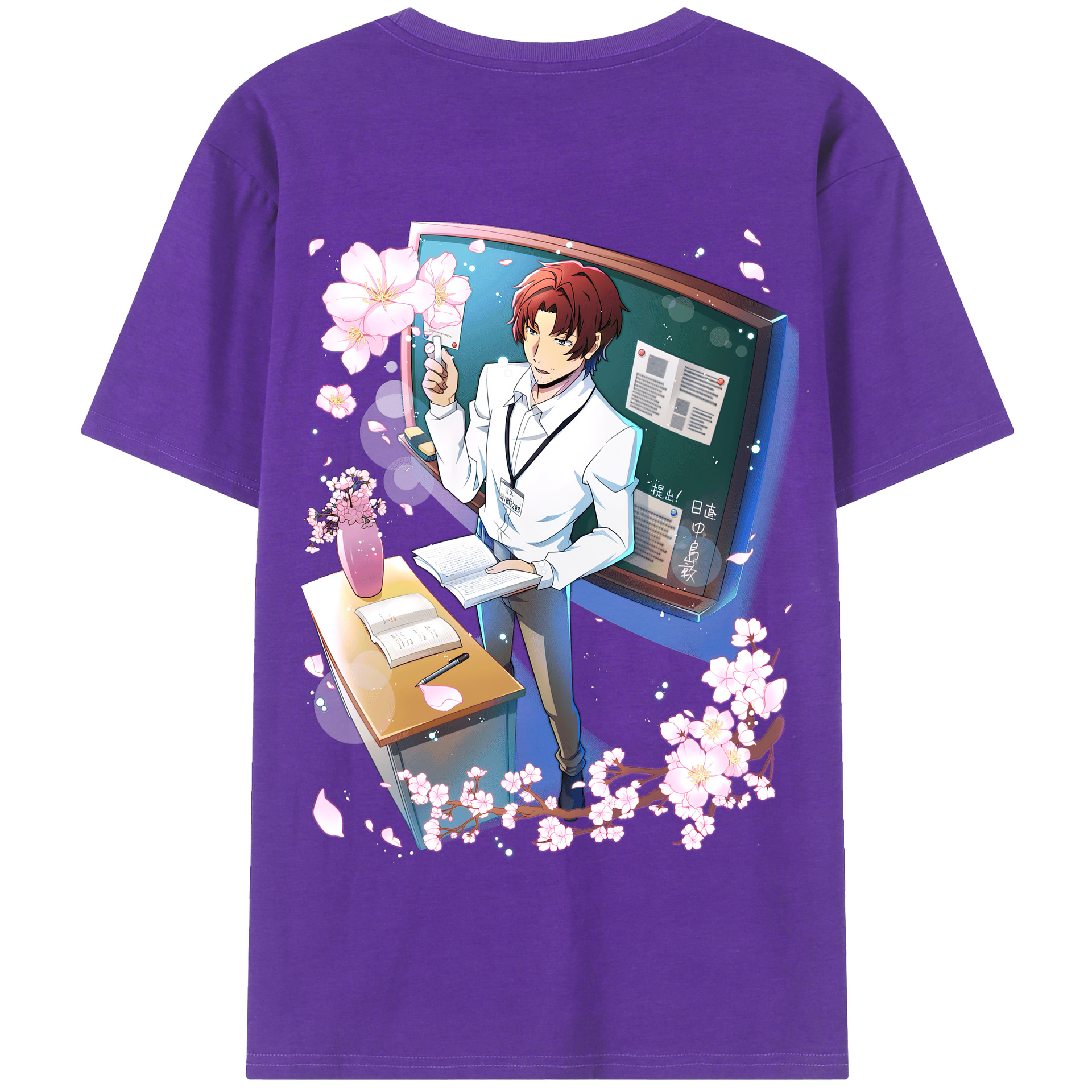 （画像用） 文豪ストレイドッグス Bungo Stray Dogs 綿100％半袖Tシャツ（背面プリント）