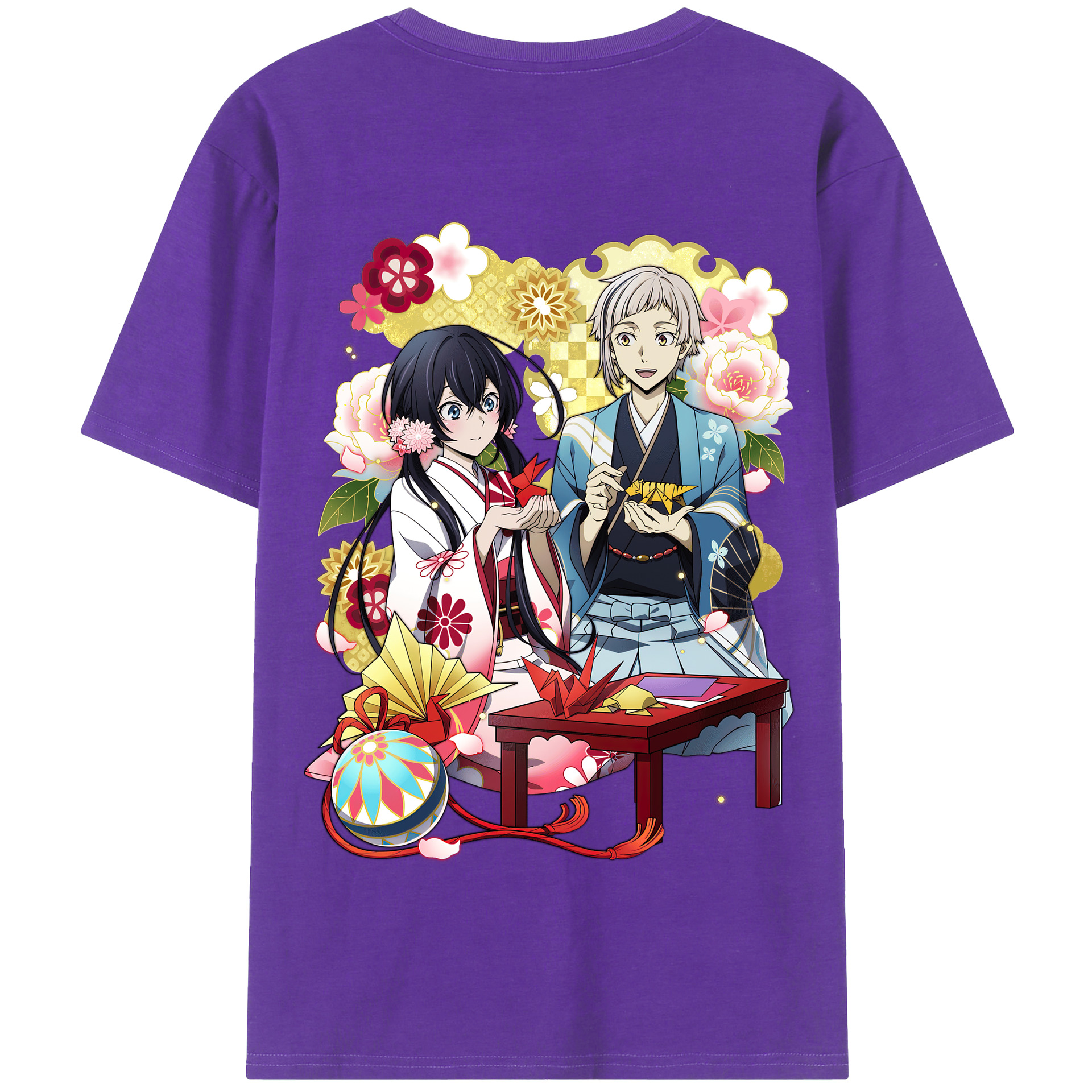 （画像用） 文豪ストレイドッグス Bungo Stray Dogs 綿100％半袖Tシャツ（背面プリント）