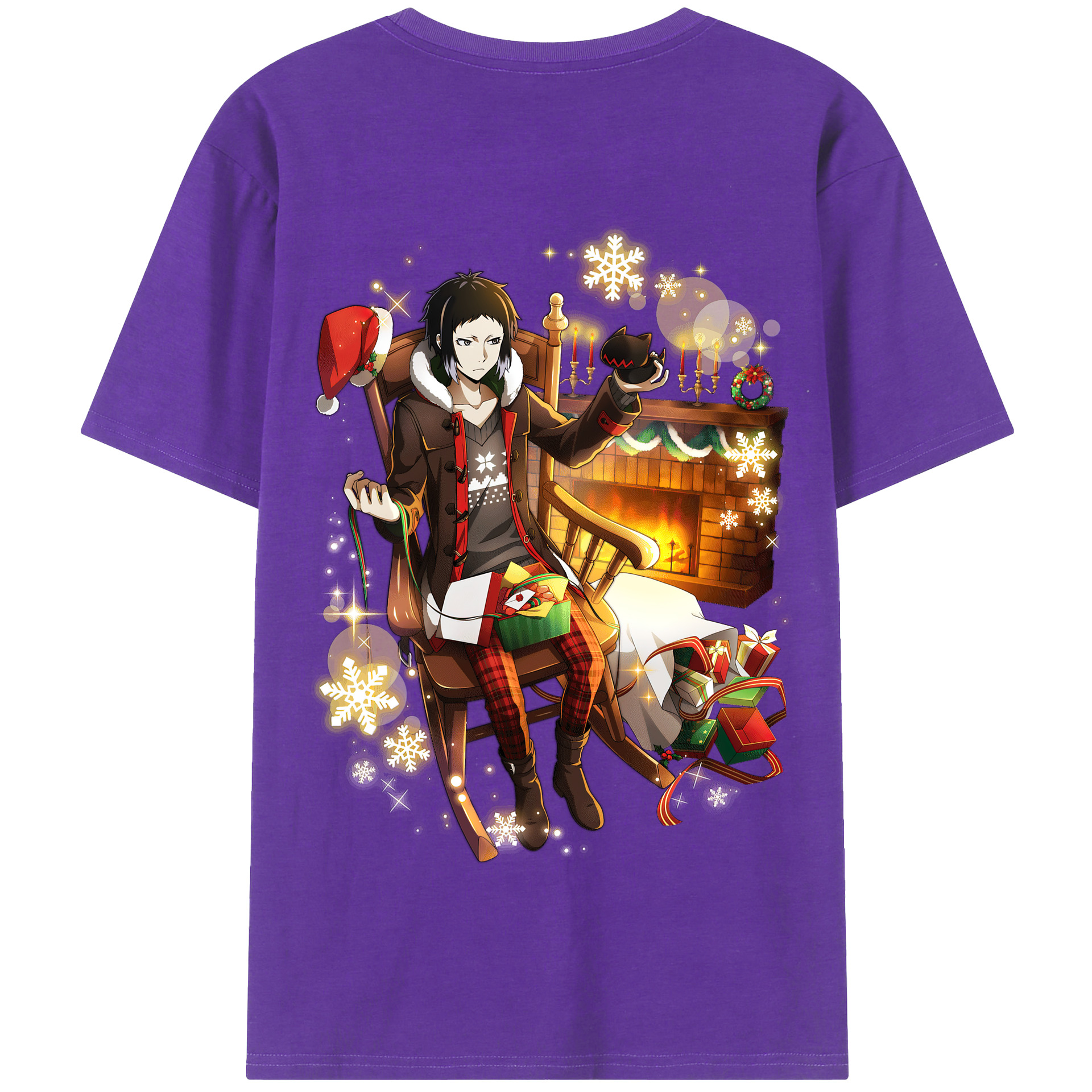 （画像用） 文豪ストレイドッグス Bungo Stray Dogs 綿100％半袖Tシャツ（背面プリント）