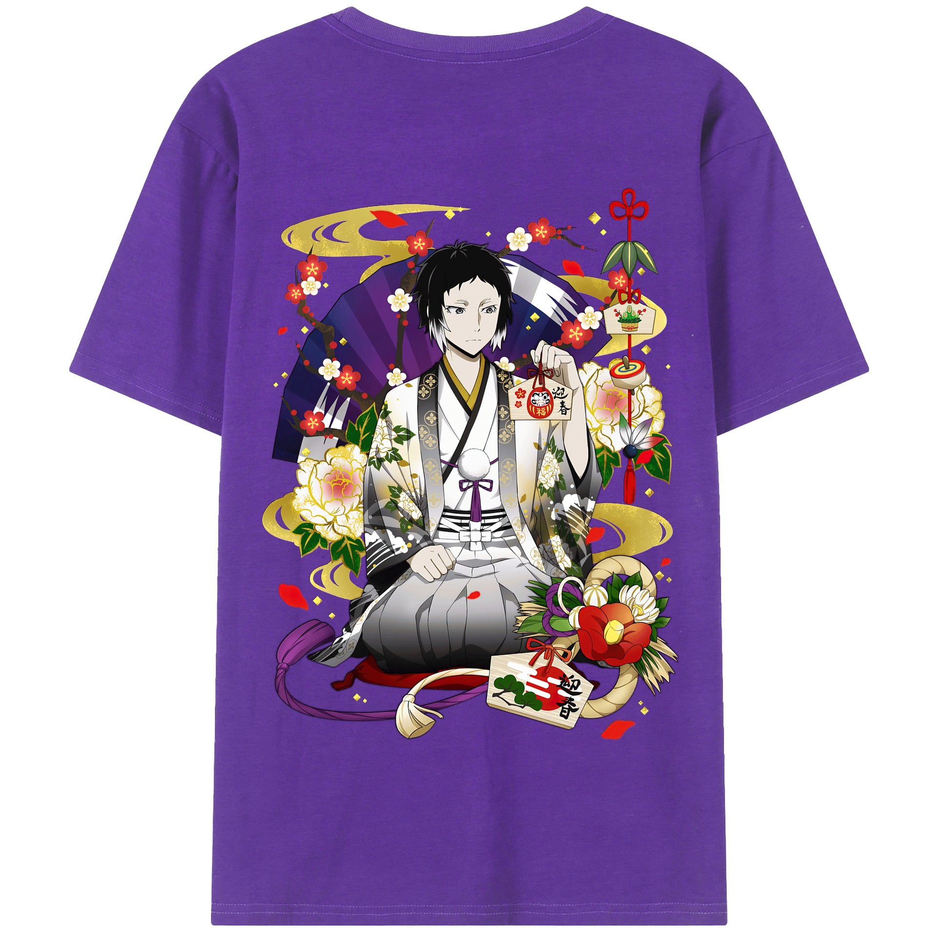 （画像用） 文豪ストレイドッグス Bungo Stray Dogs 綿100％半袖Tシャツ（背面プリント）