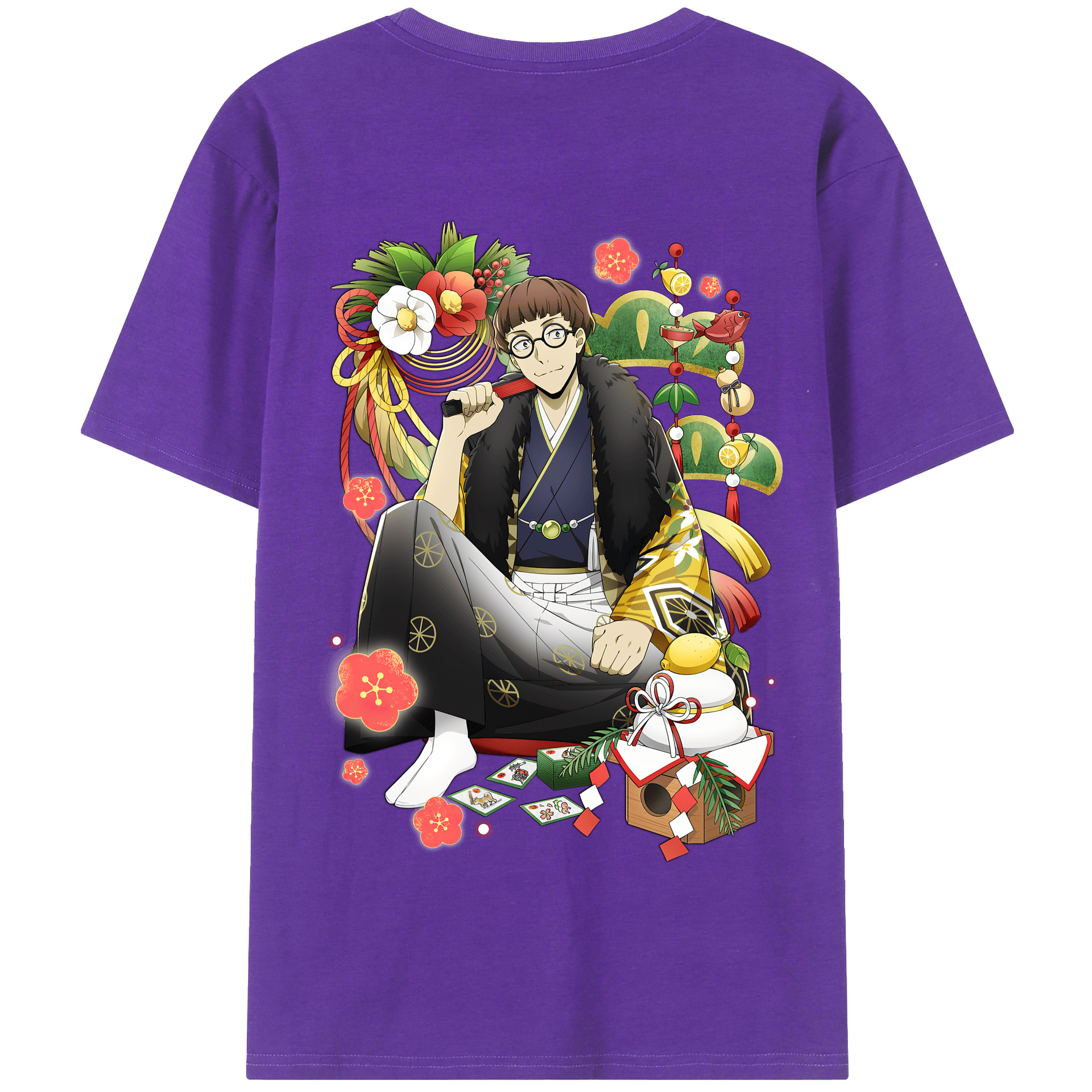（画像用） 文豪ストレイドッグス Bungo Stray Dogs 綿100％半袖Tシャツ（背面プリント）