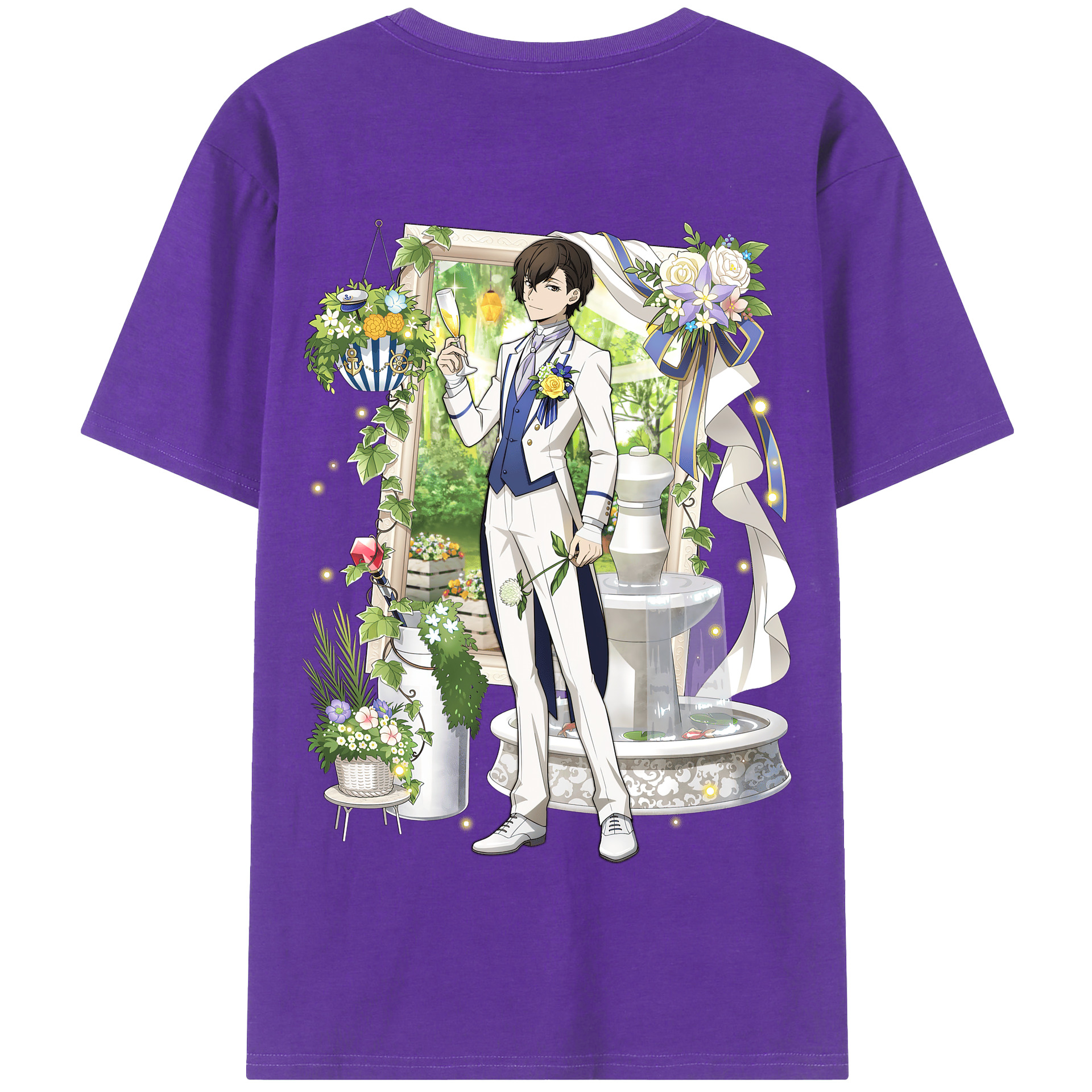 （画像用） 文豪ストレイドッグス Bungo Stray Dogs 綿100％半袖Tシャツ（背面プリント）