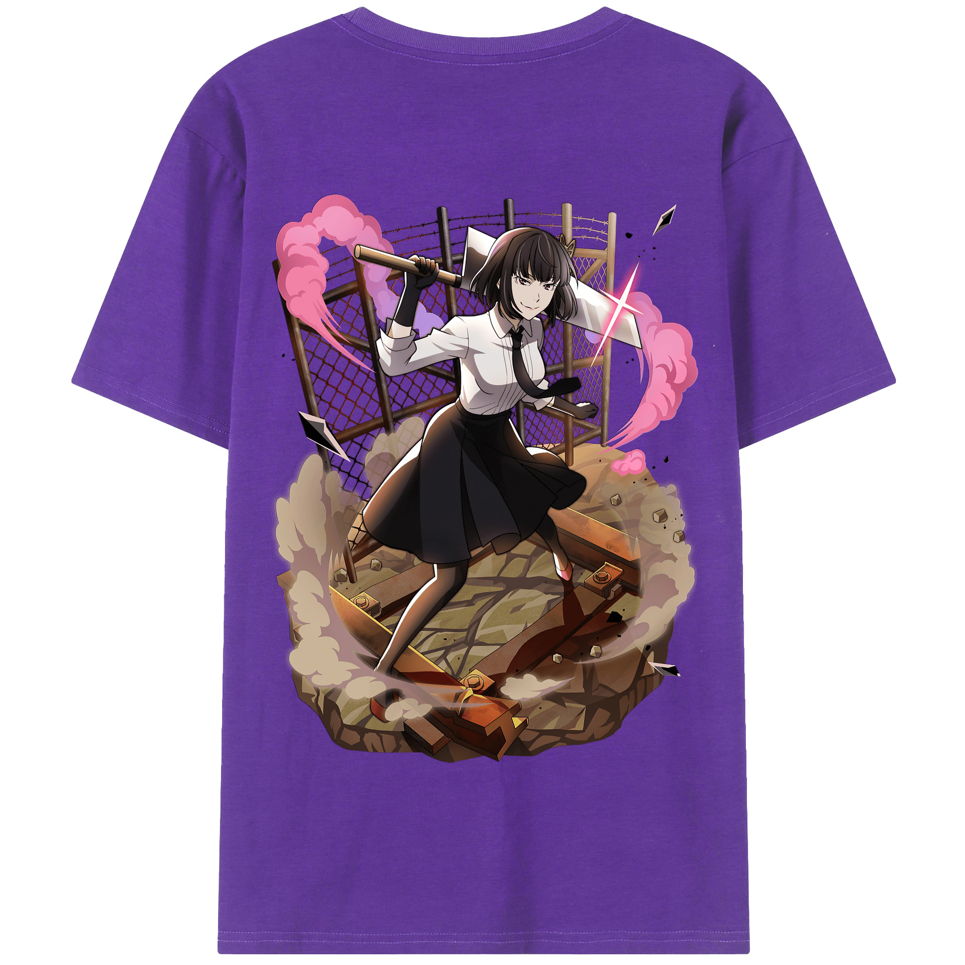 （画像用） 文豪ストレイドッグス Bungo Stray Dogs 綿100％半袖Tシャツ（背面プリント）