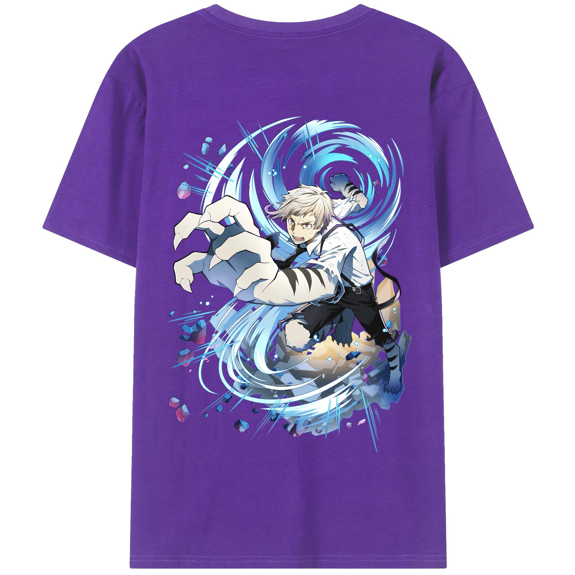 （画像用） 文豪ストレイドッグス Bungo Stray Dogs 綿100％半袖Tシャツ（背面プリント）