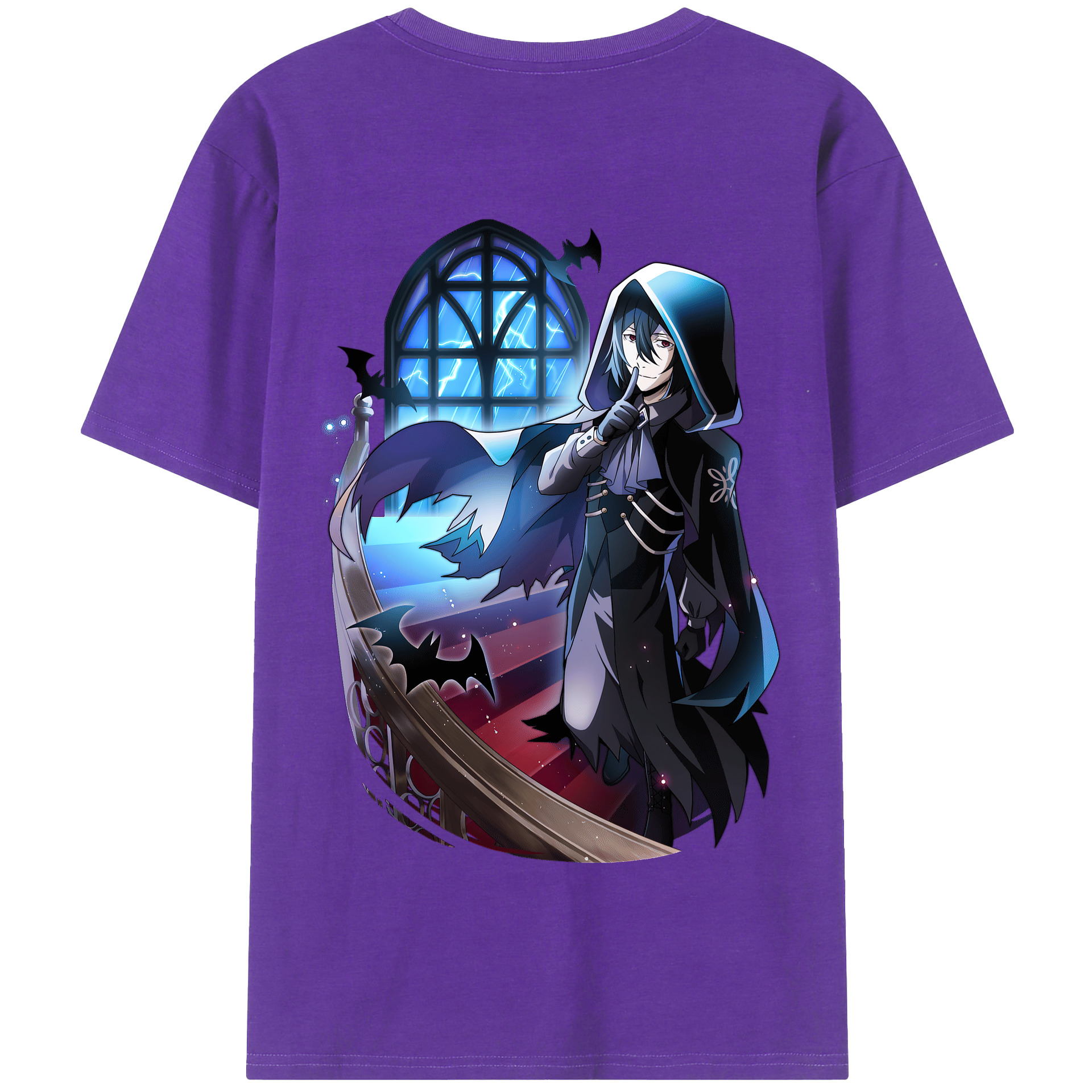 （画像用） 文豪ストレイドッグス Bungo Stray Dogs 綿100％半袖Tシャツ（背面プリント）