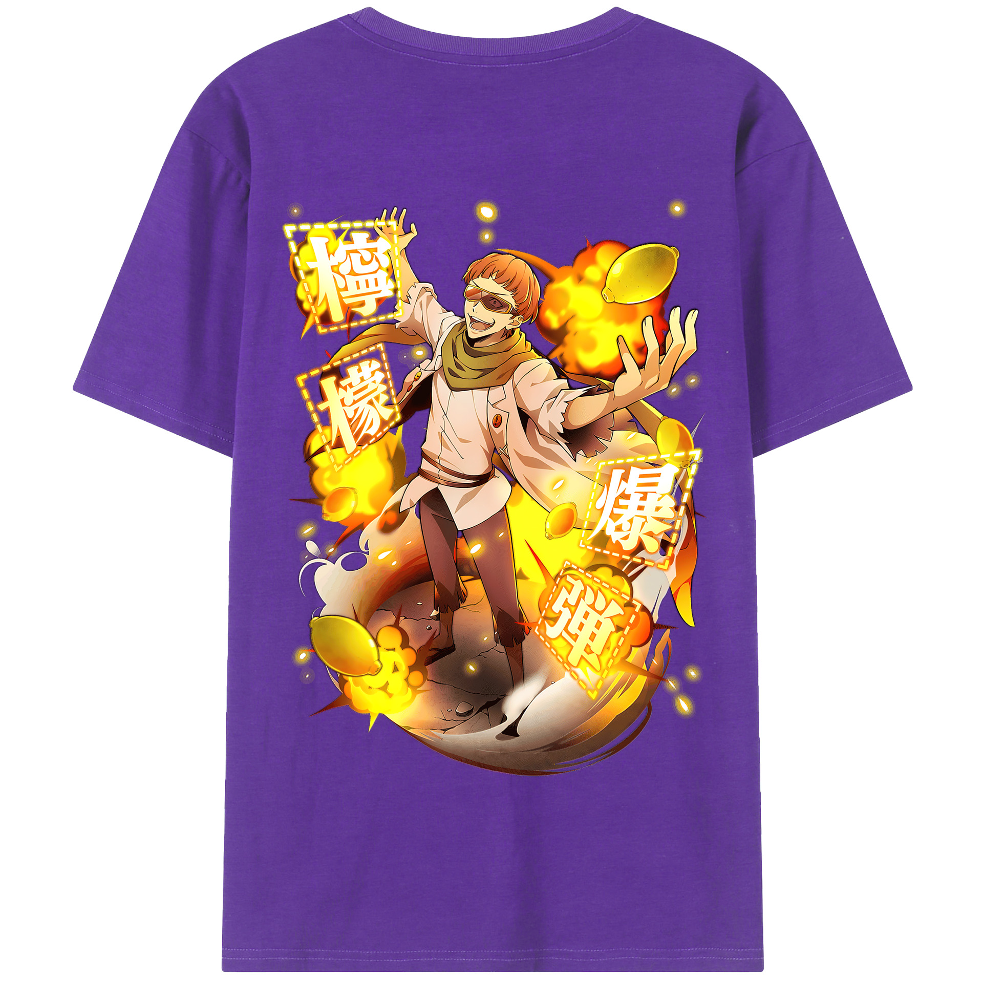 （画像用） 文豪ストレイドッグス Bungo Stray Dogs 綿100％半袖Tシャツ（背面プリント）
