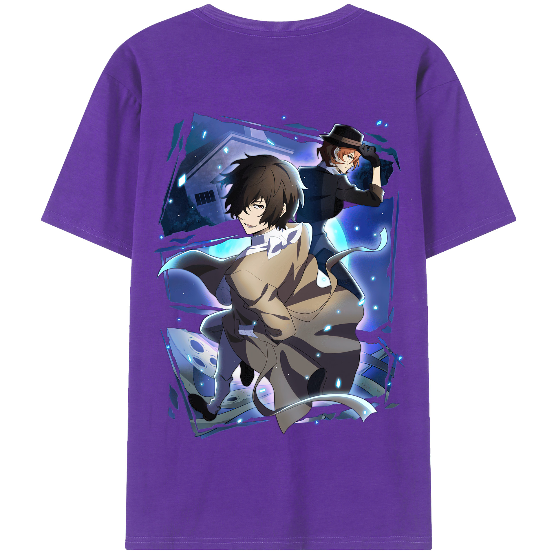 （画像用） 文豪ストレイドッグス Bungo Stray Dogs 綿100％半袖Tシャツ（背面プリント）