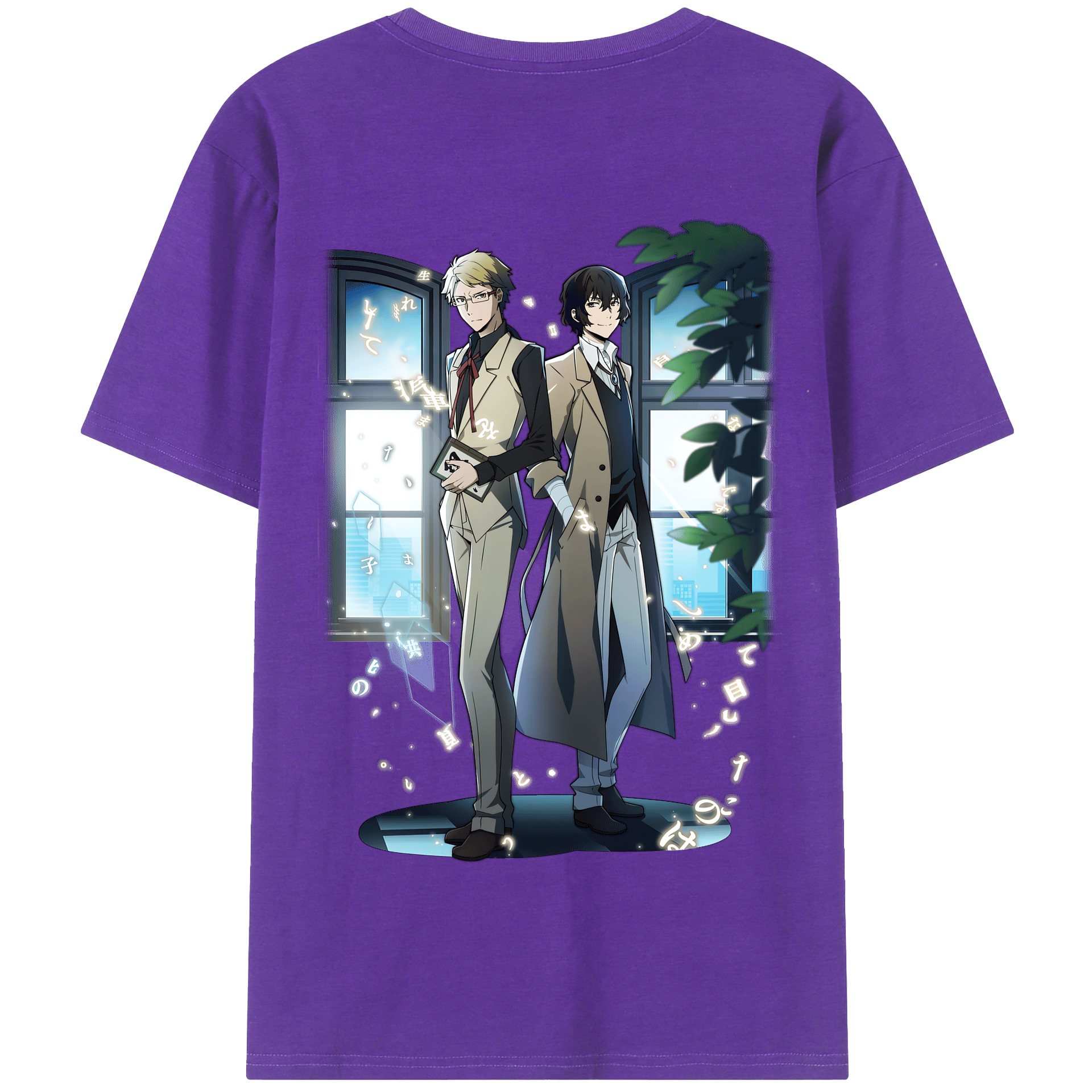 （画像用） 文豪ストレイドッグス Bungo Stray Dogs 綿100％半袖Tシャツ（背面プリント）