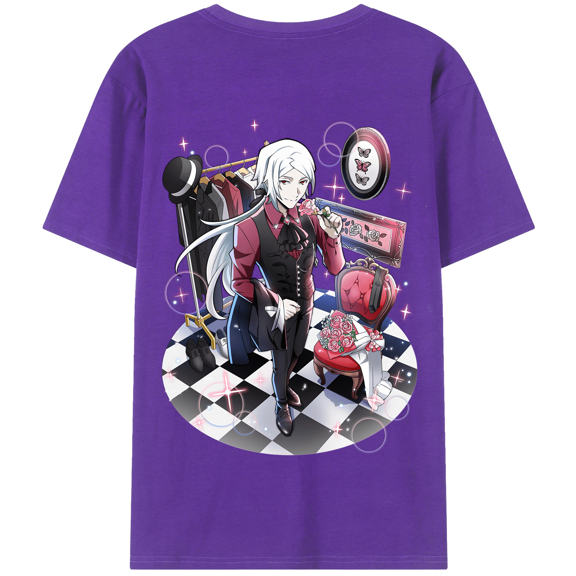 （画像用） 文豪ストレイドッグス Bungo Stray Dogs 綿100％半袖Tシャツ（背面プリント）