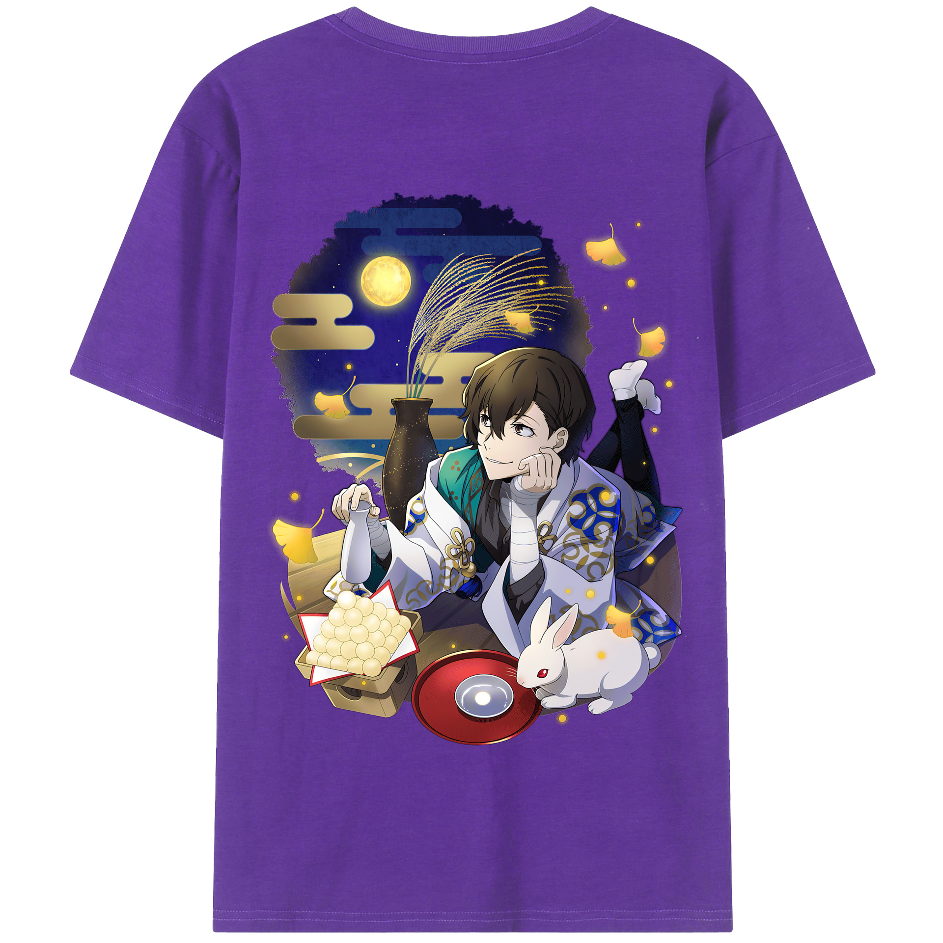 （画像用） 文豪ストレイドッグス Bungo Stray Dogs 綿100％半袖Tシャツ（背面プリント）