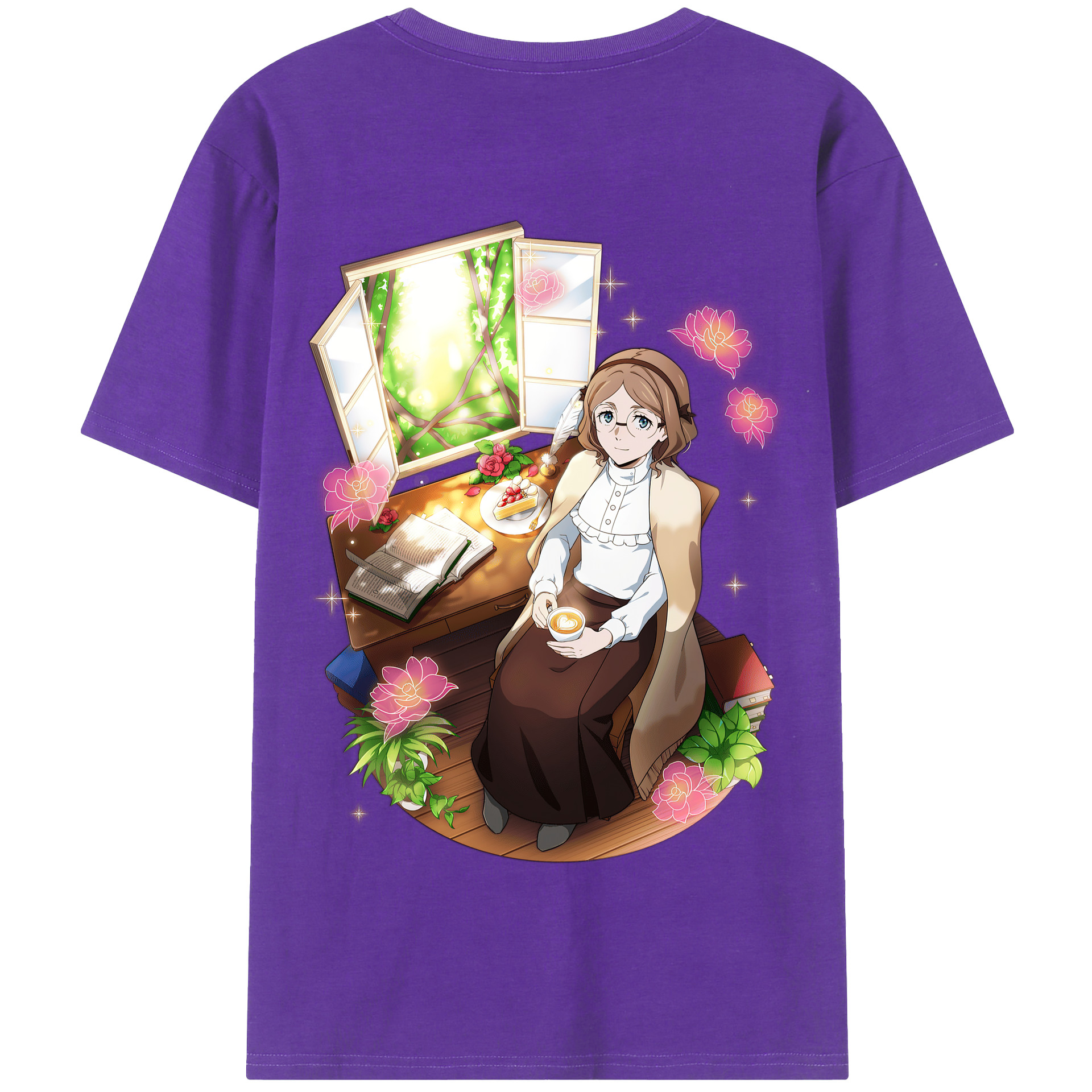 （画像用） 文豪ストレイドッグス Bungo Stray Dogs 綿100％半袖Tシャツ（背面プリント）